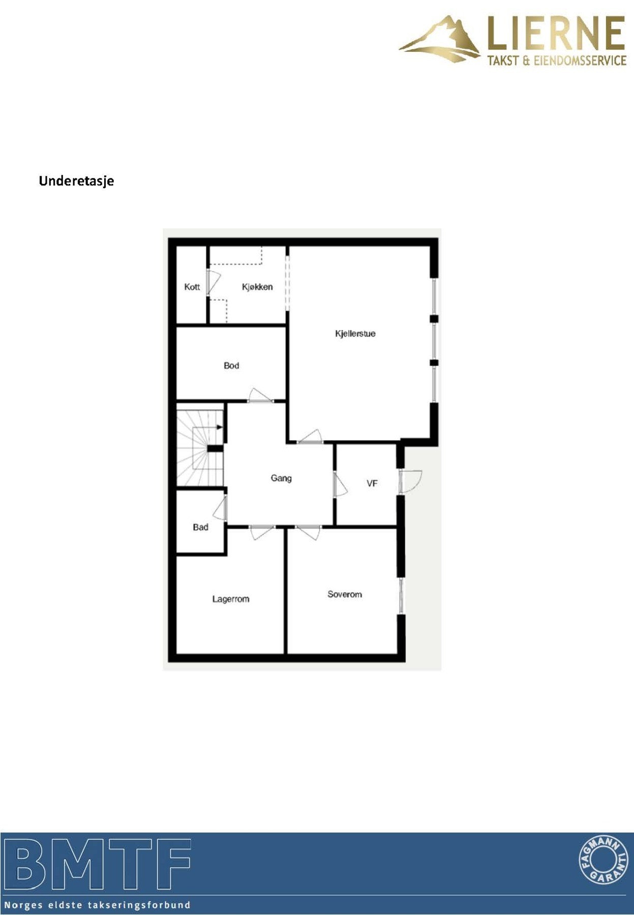 Planskisse underetasje. Galleribilde