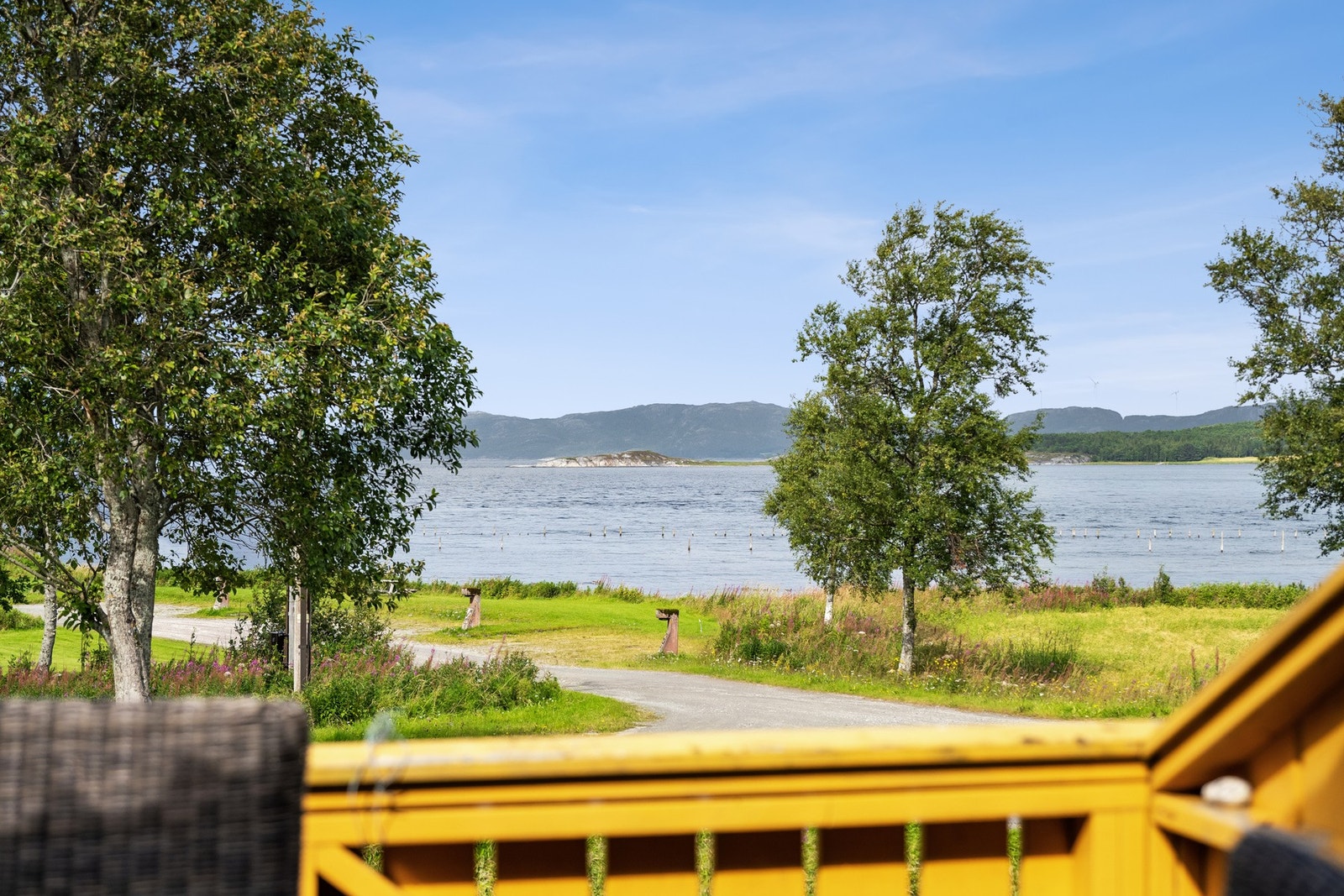 Flott fjordutsikt fra eiendommen. Galleribilde