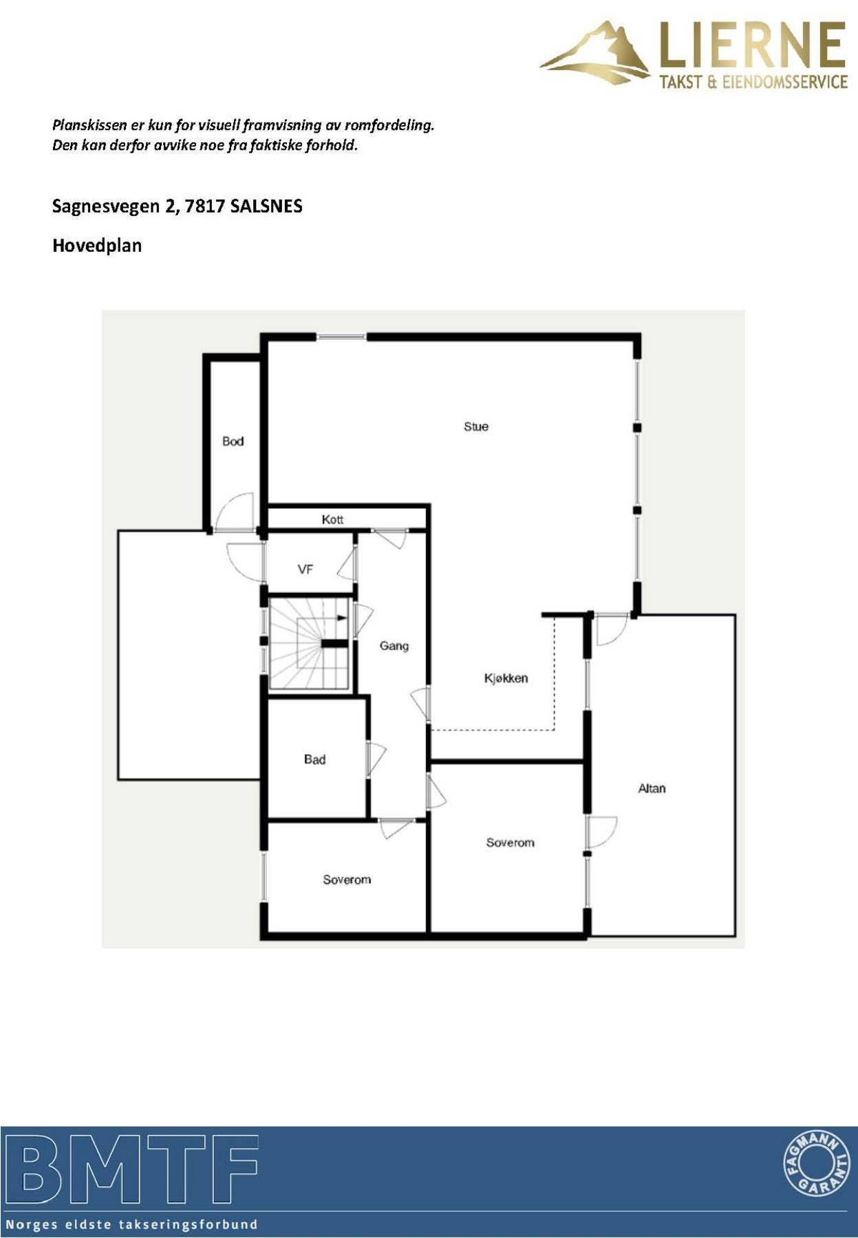 Planskisse hovedplan. Galleribilde