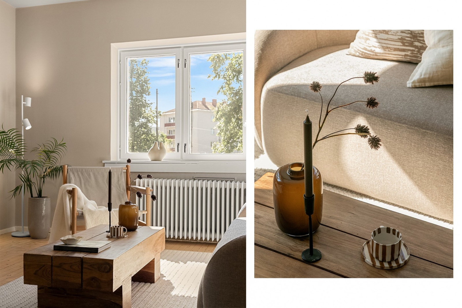 Stuen har flere naturlige møbleringssoner. Galleribilde