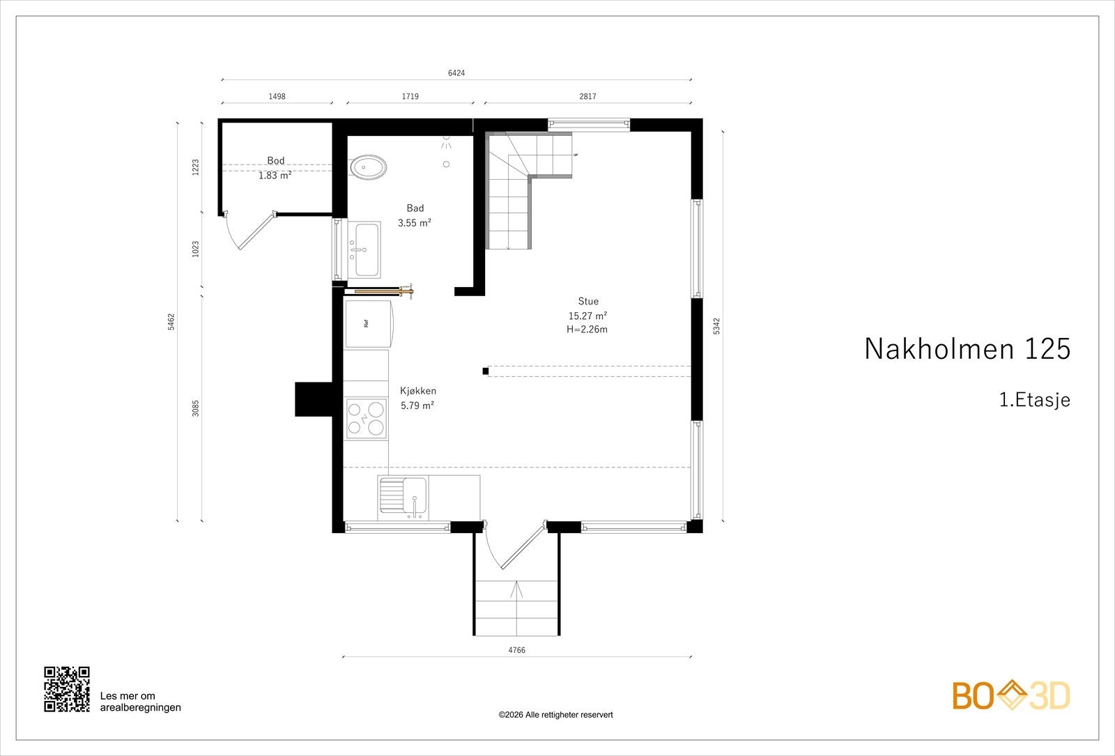 Nakholmen 125-1.Etasje-Useable area.jpg Galleribilde