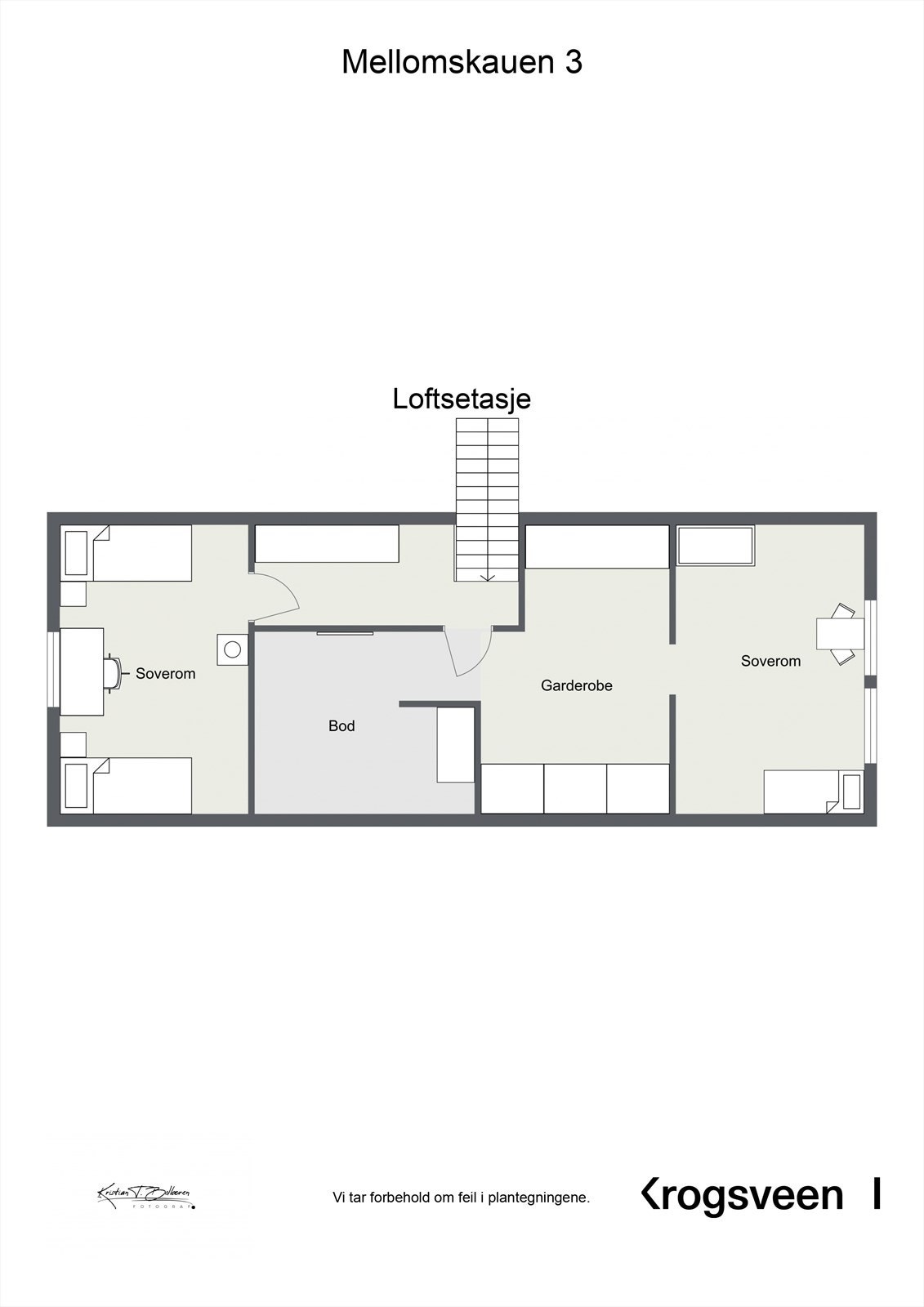 Plantegning loftsetasje Galleribilde