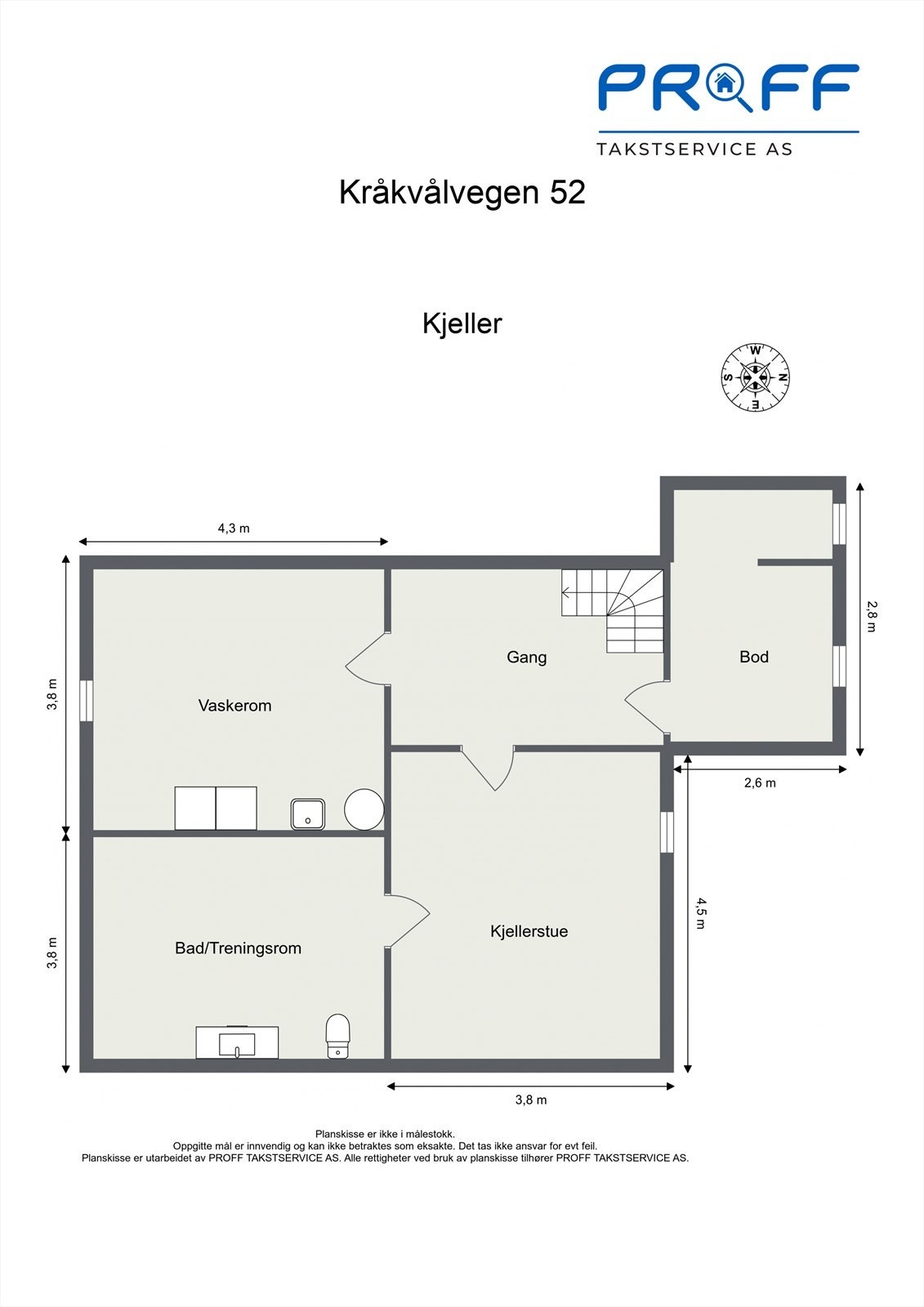 Plantegning kjeller. Galleribilde