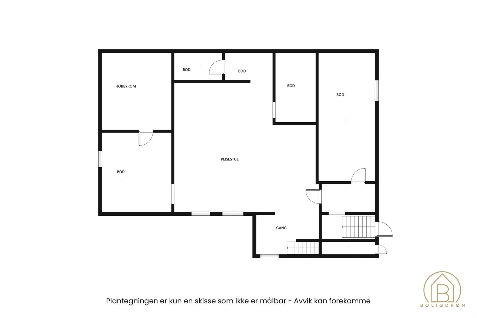 Plantegning kjeller. Galleribilde