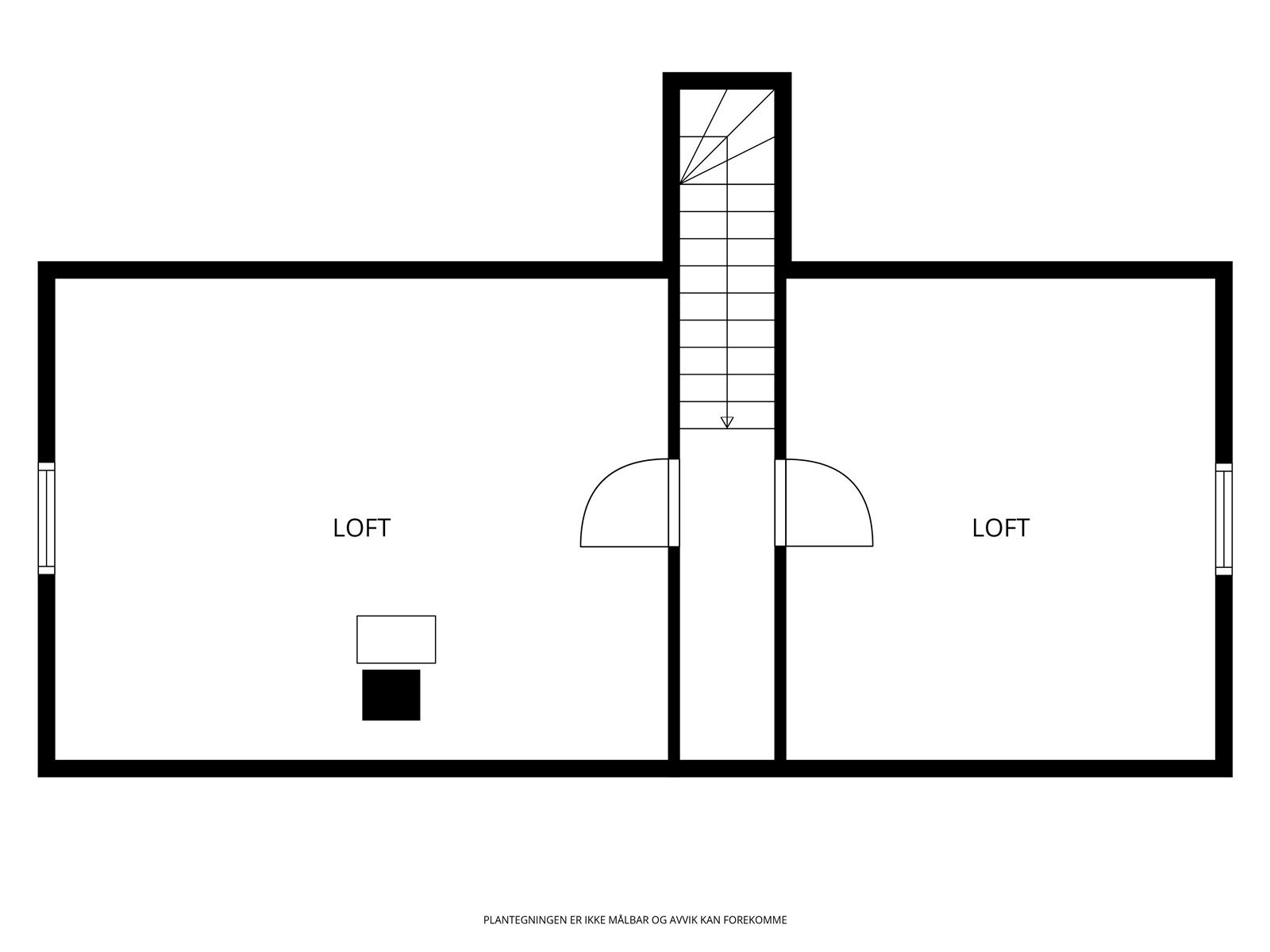 Plantegning loftsetasje Galleribilde