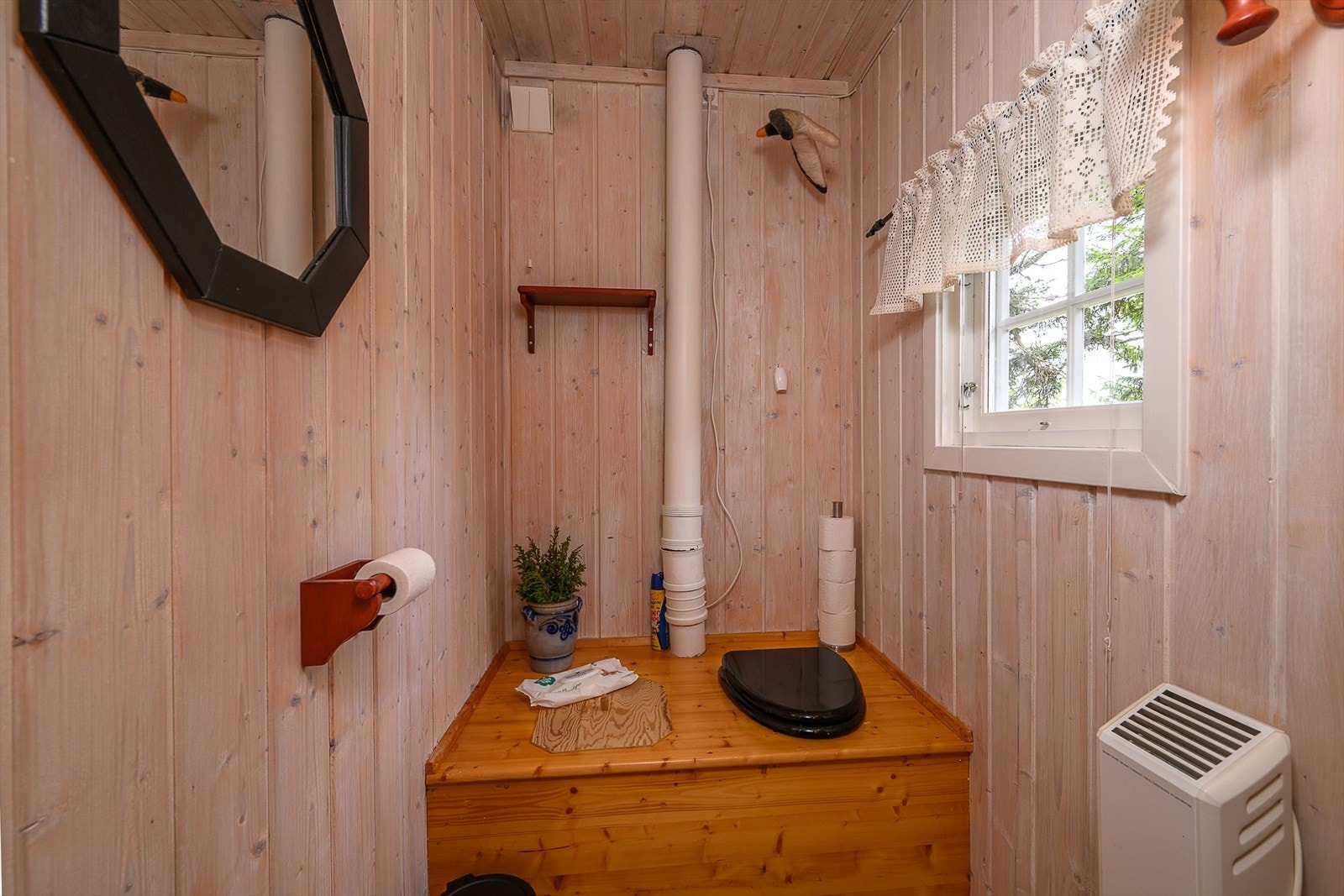 Separat toalettrom med innvendig utedo Galleribilde