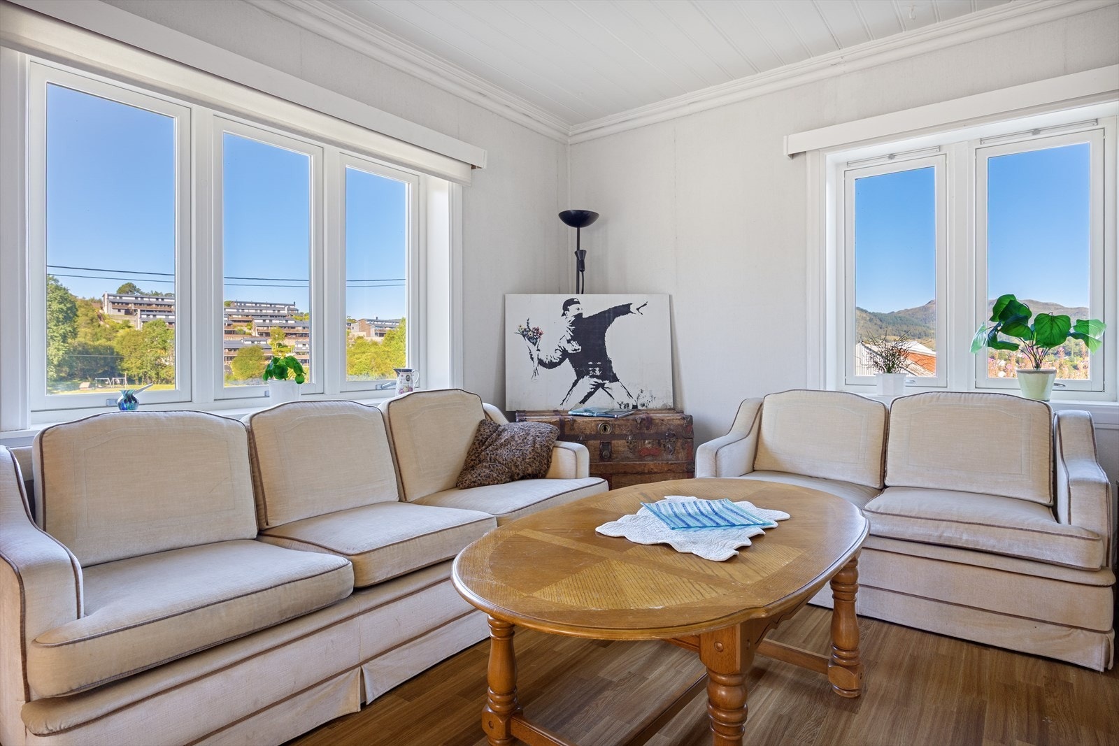 Stue med utsikt Galleribilde