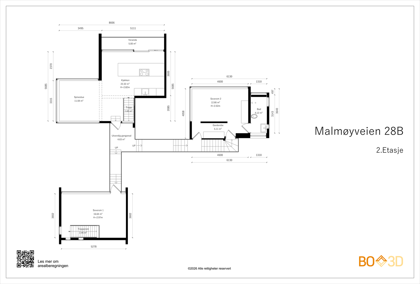 Dagens planløsning 2. etasje. Galleribilde