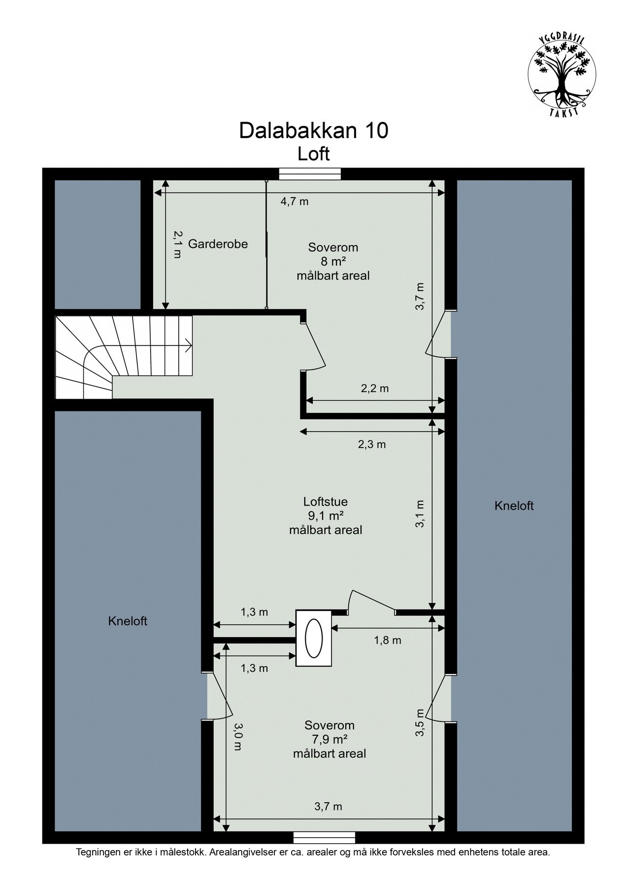 Planskisse loft Galleribilde