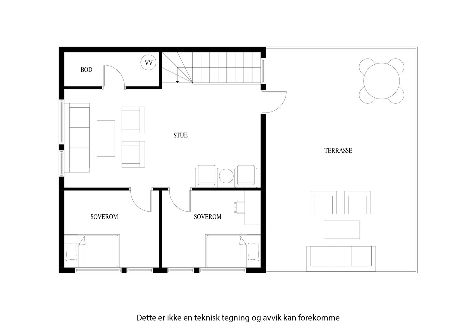 Planløsning for toppetasjen Galleribilde