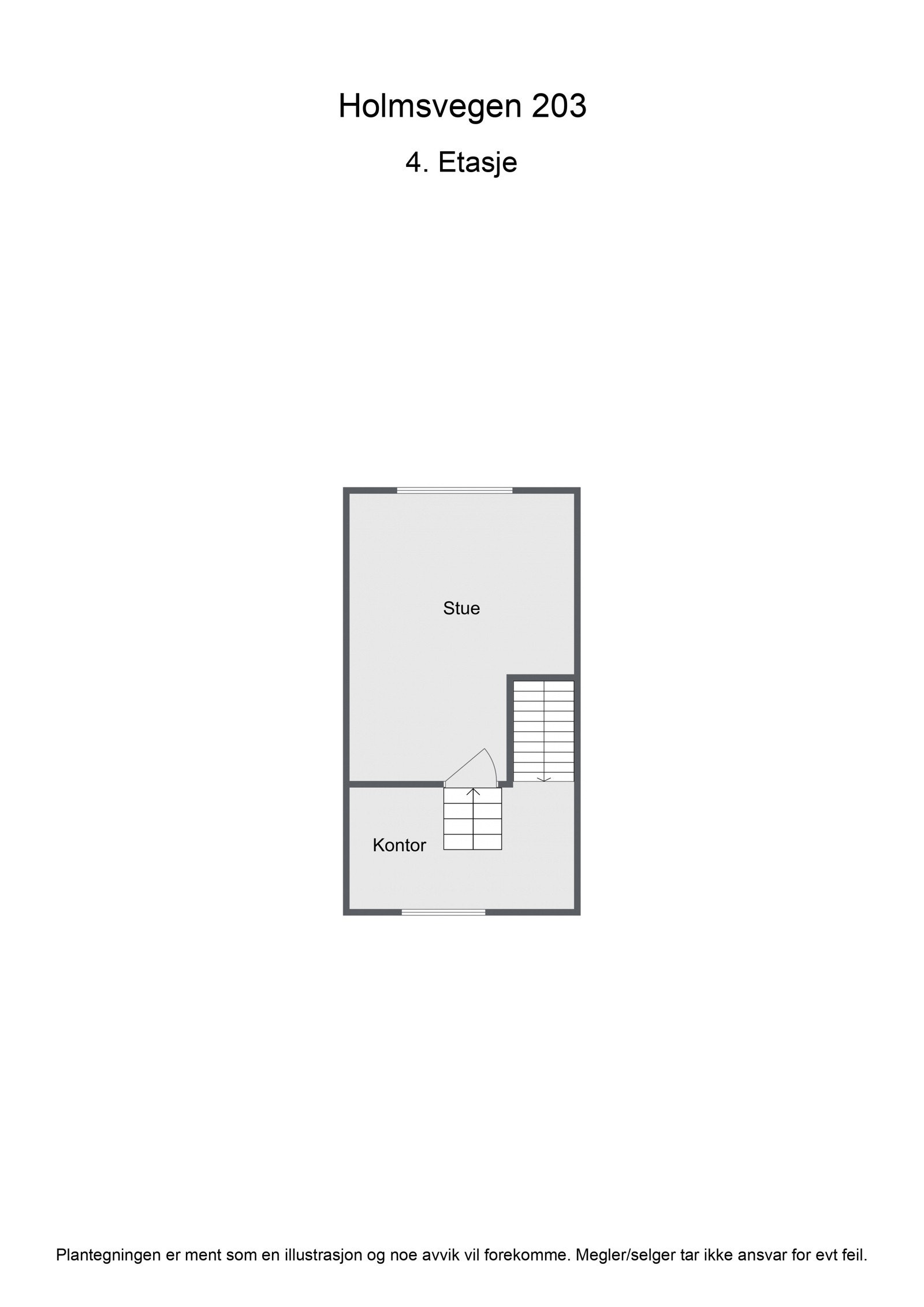Plantegning hovedbolig. loftsetasje Galleribilde