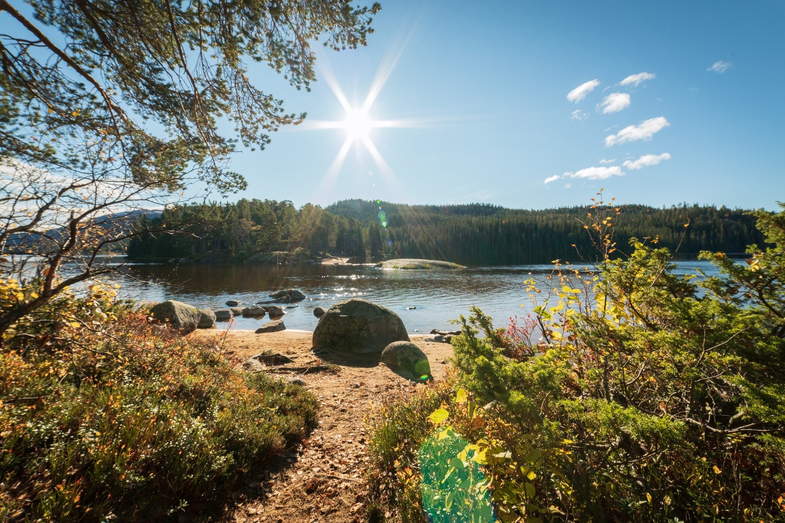 Rauland kan by på flere flotte bade- og fiskevann. Galleribilde
