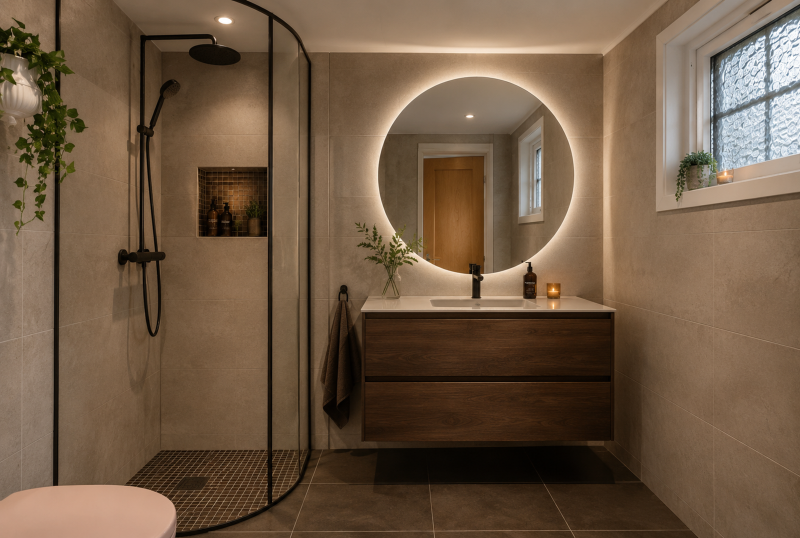 Vi har latt oss friste av en KI generert oppussing på badet. Galleribilde