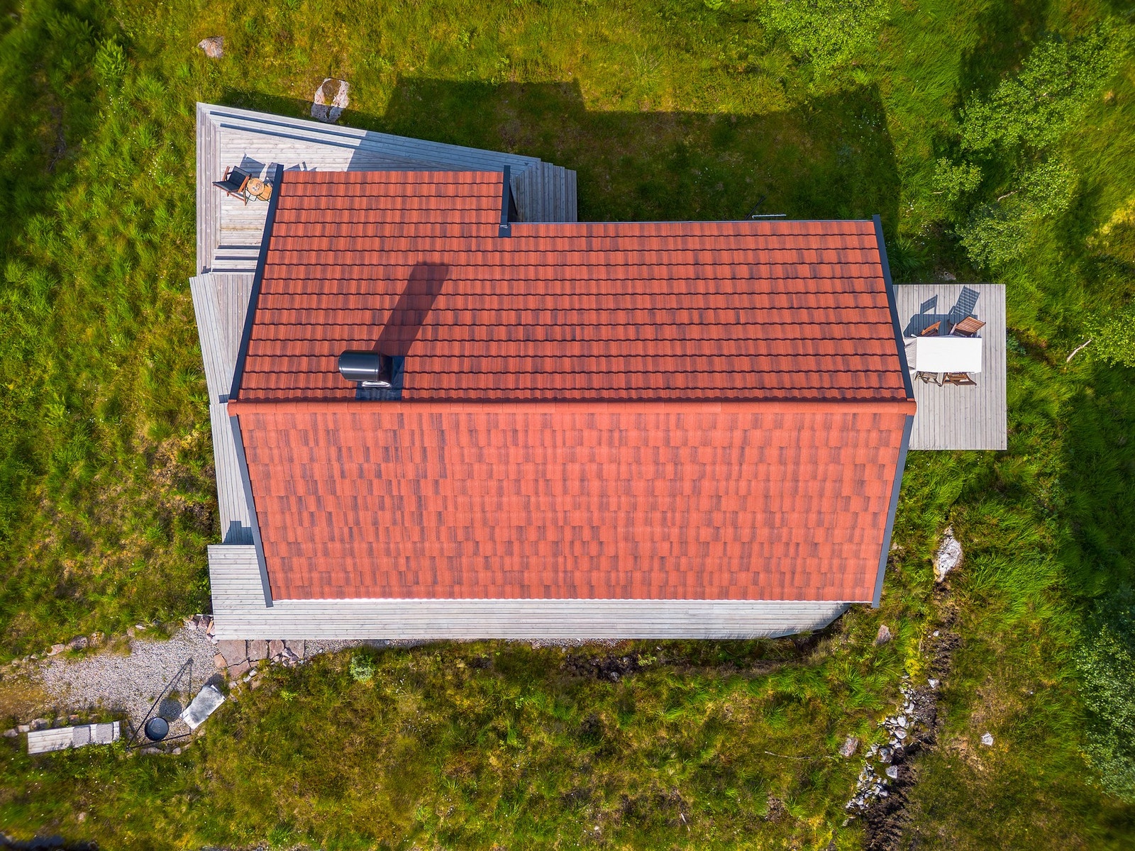Taket var nytt i 2025 og ble lagt av Bergen Air Galleribilde