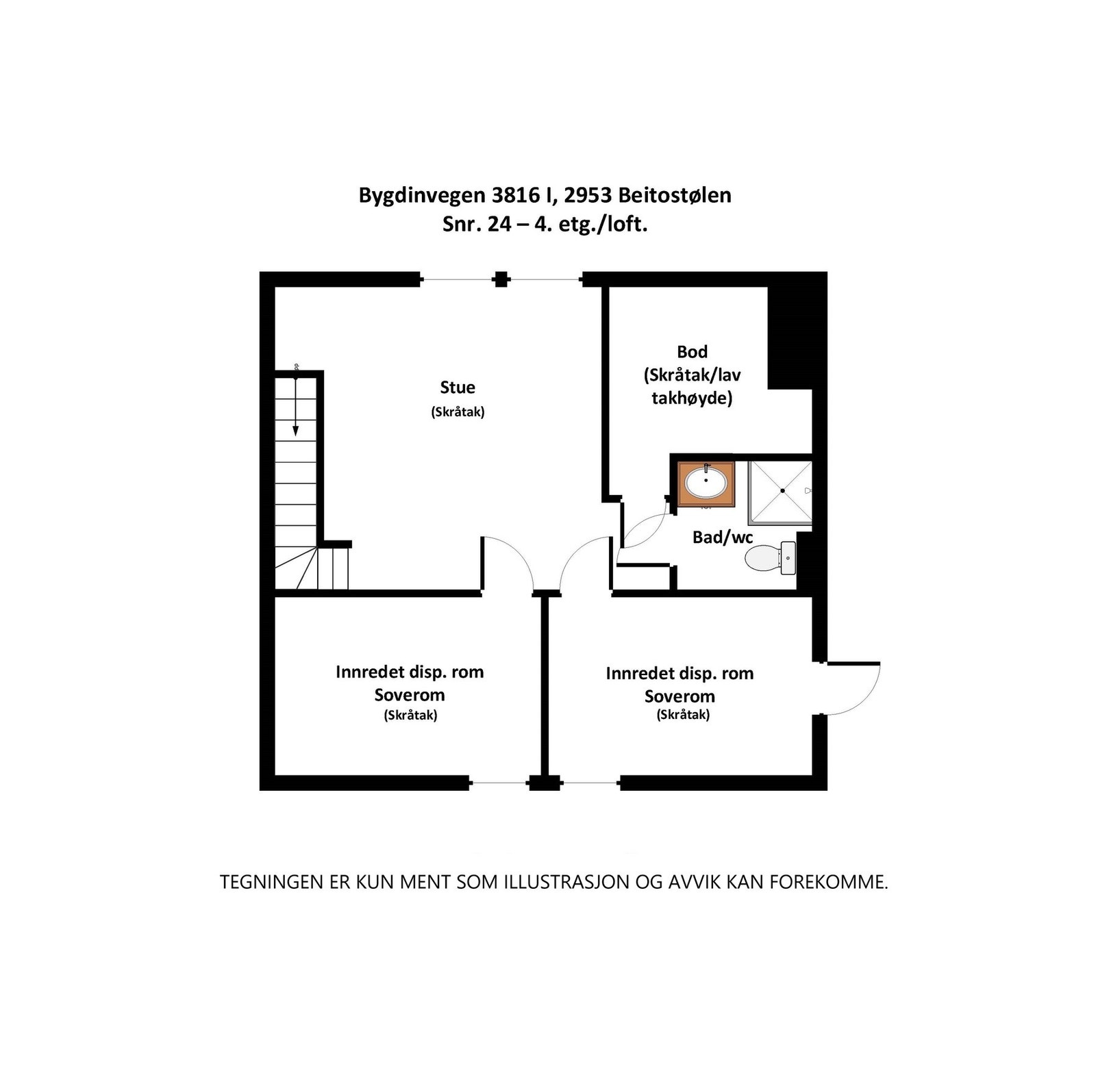 Loftsetasje (4. etasje) Galleribilde