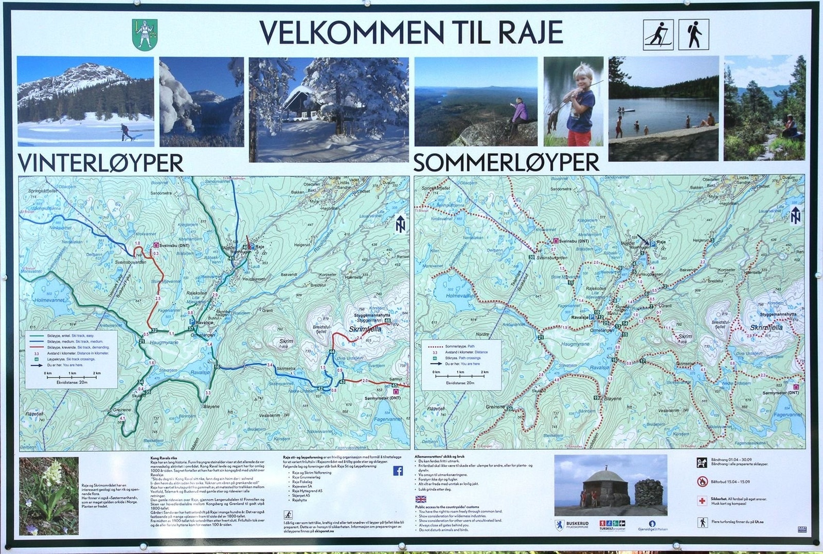 Mange mulig til tur både vinter som sommer. Raje har en aktiv velforening som har ulike arrangementer Galleribilde