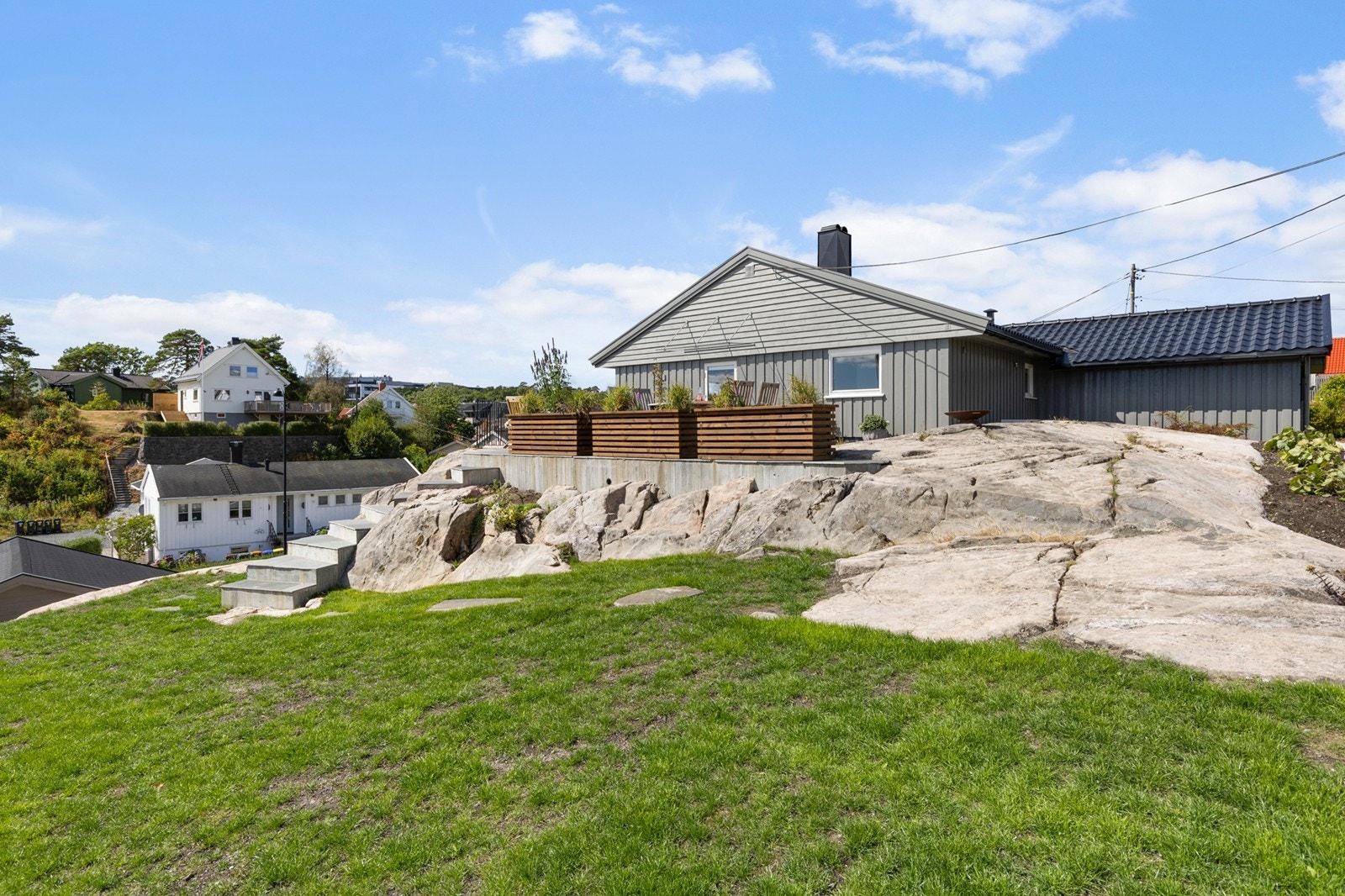 Et herlig uteområde med flere brukssoner. Galleribilde