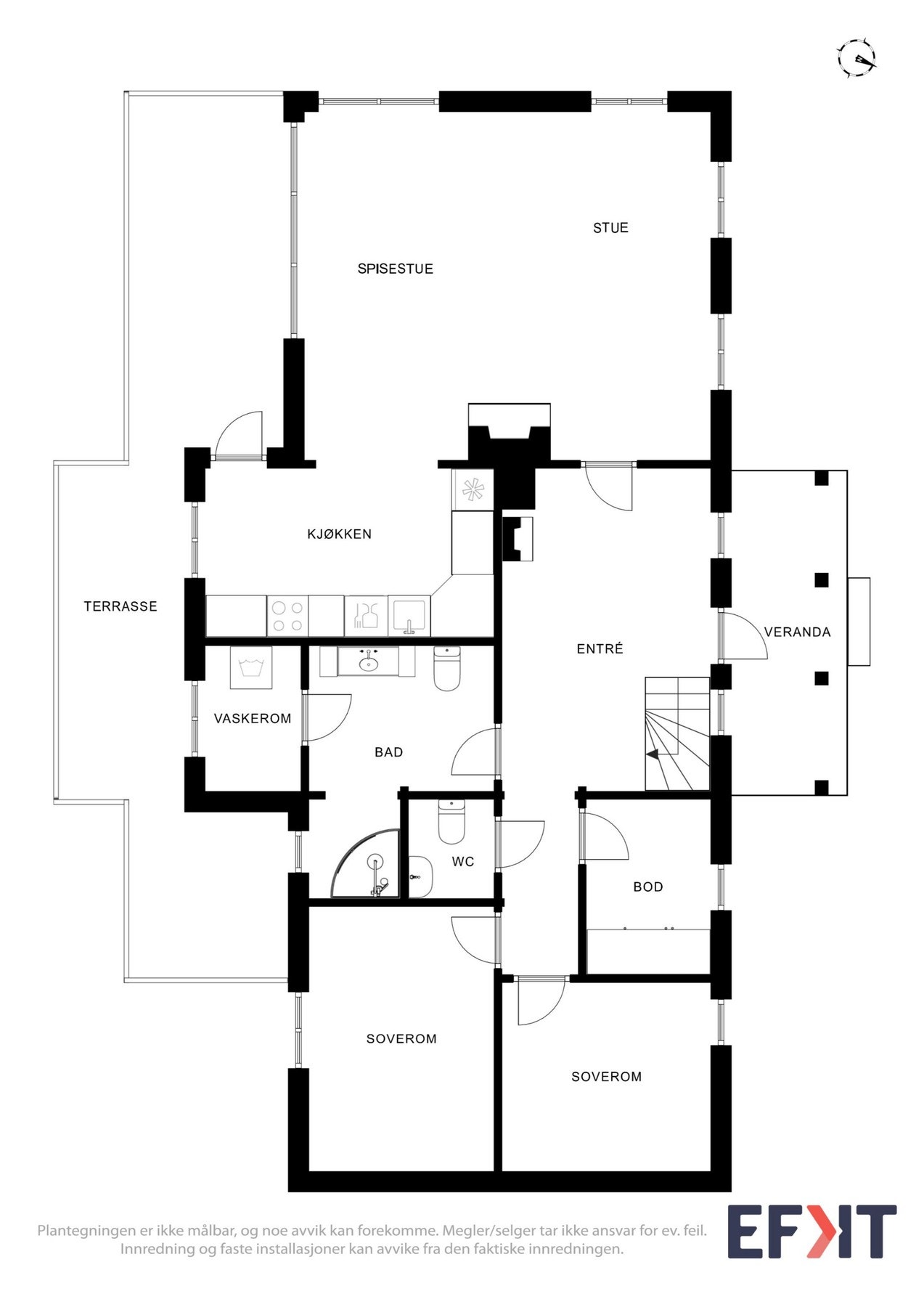 Plantegning hovedetasje Galleribilde