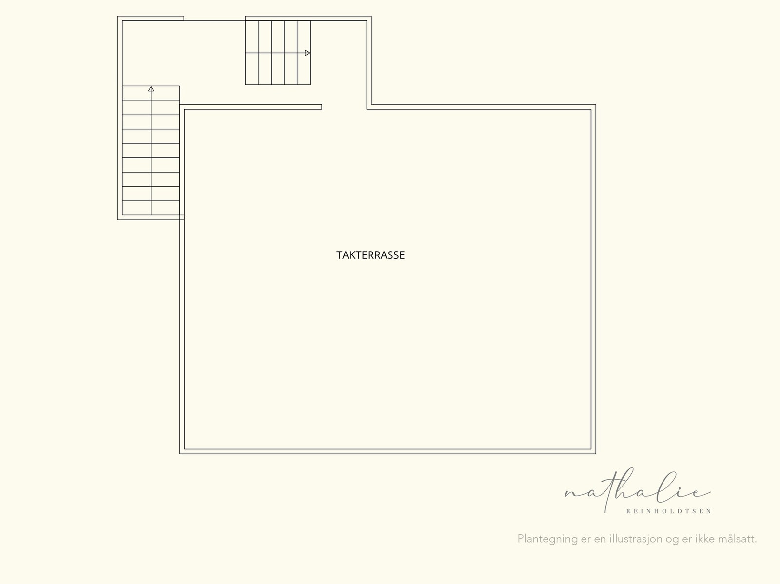 Plantegning takterrasse. Galleribilde