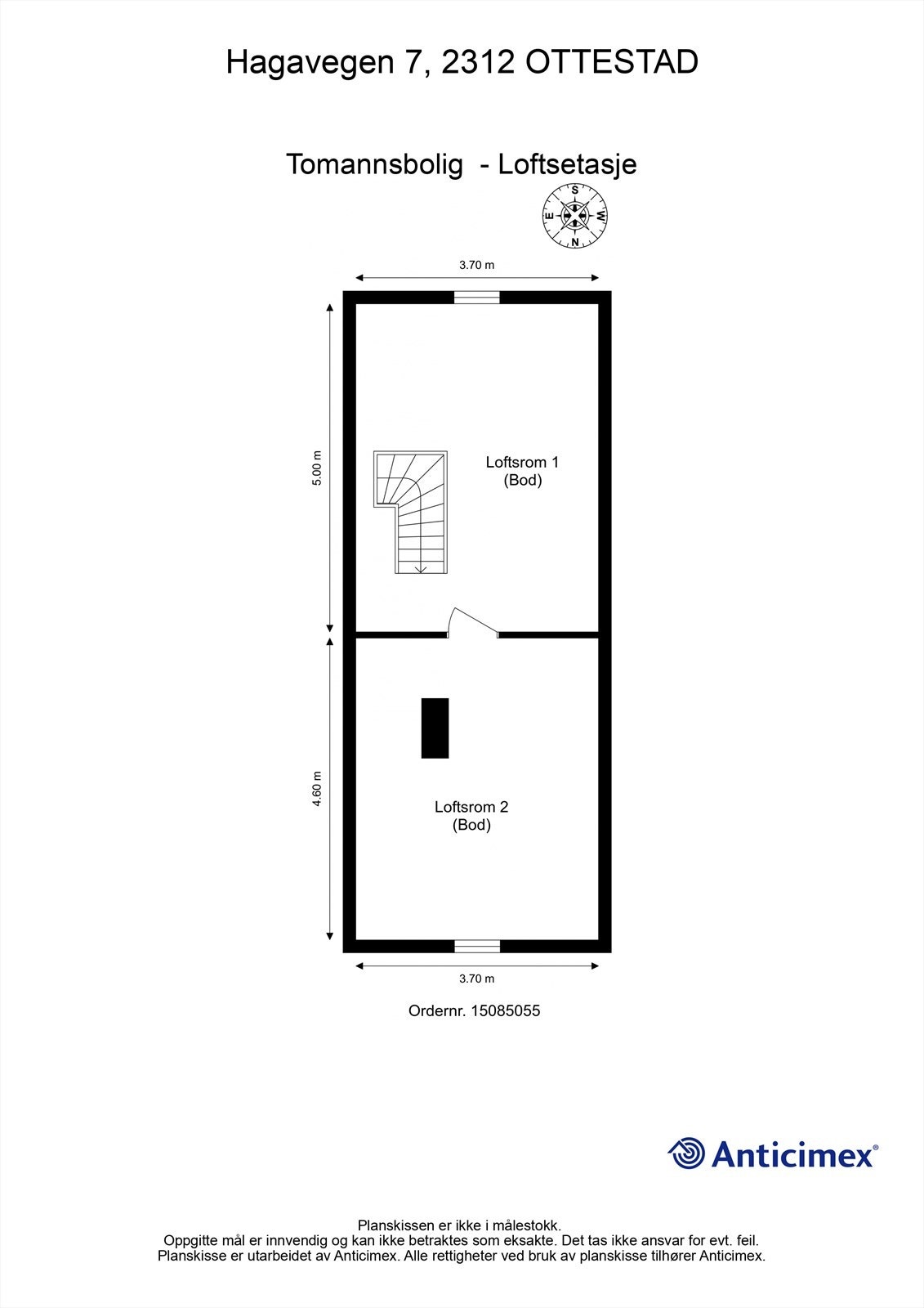 Tomannsbolig - Loftsetasje. Galleribilde