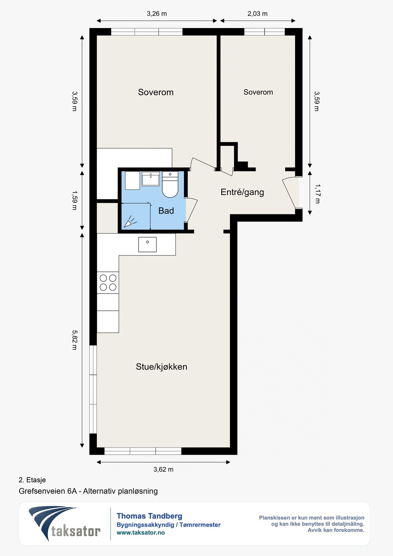 Alternativ planløsning. Galleribilde