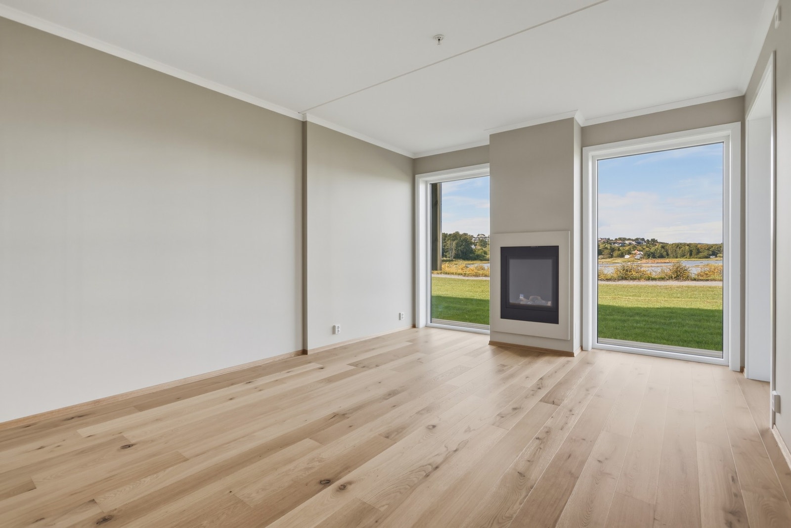 I leiligheten er det også gasspeis, noe som både gir varme og hygge. Galleribilde