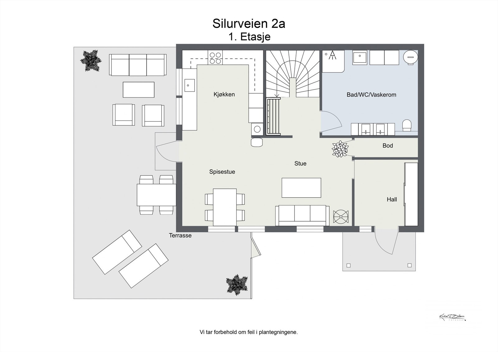 Plantegning 1. etasje Galleribilde