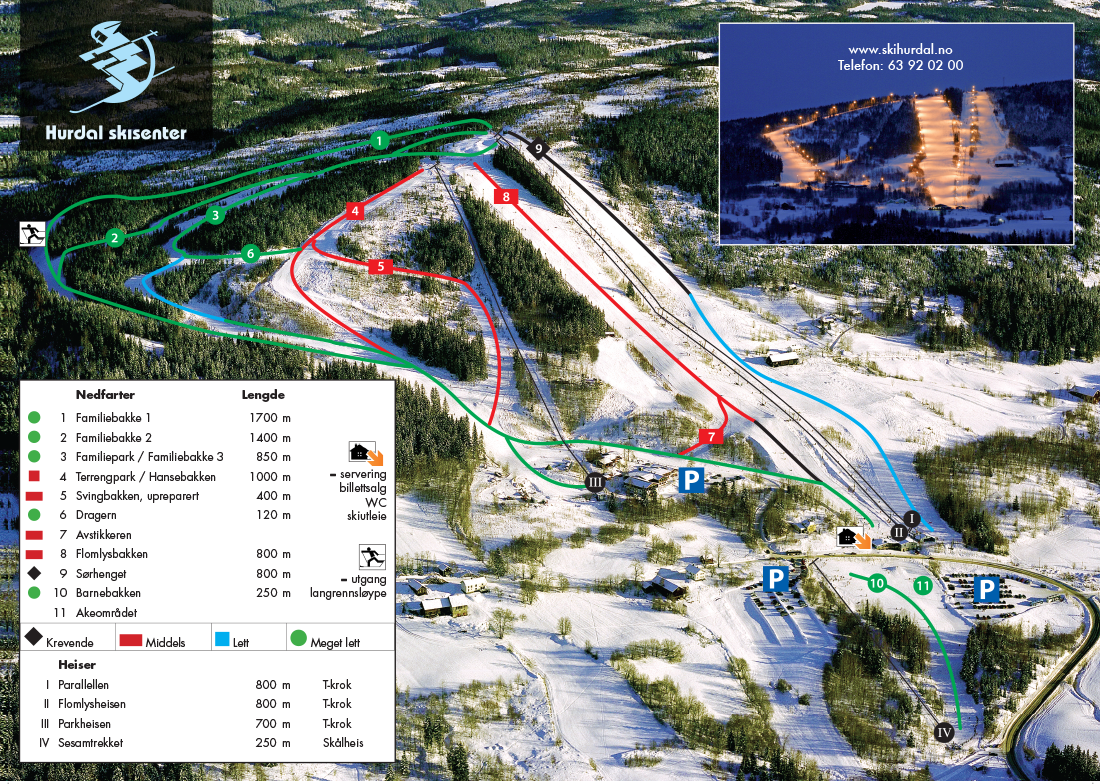 Løypekart Ski Hurdal. Galleribilde