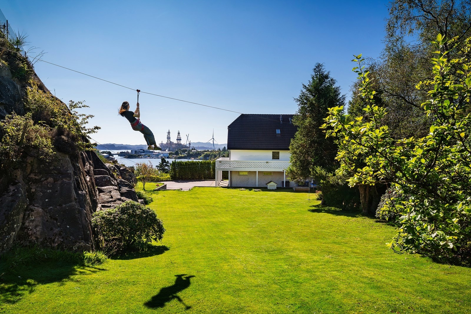 Zip line er garantert en favoritt for barna Galleribilde