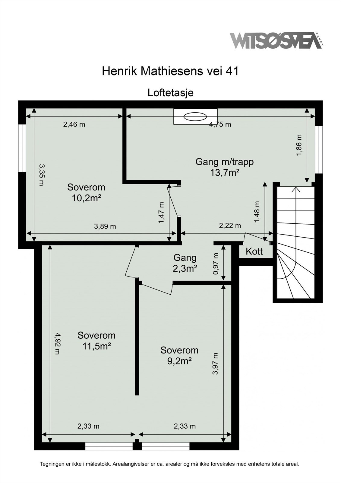 Henrik Mathiesens vei 41 - Loftsetasje Galleribilde