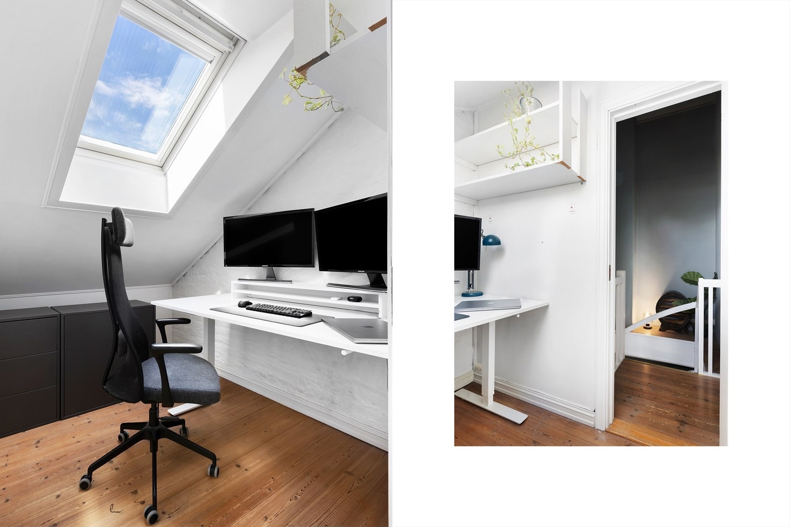 På loftet har man også et romslig kontor - som også kan brukes som loftstue, walk-in closet e.l. Galleribilde