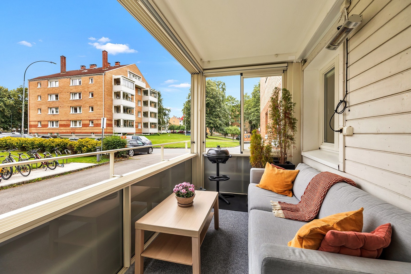 Balkongen er på 8 kvm. Galleribilde