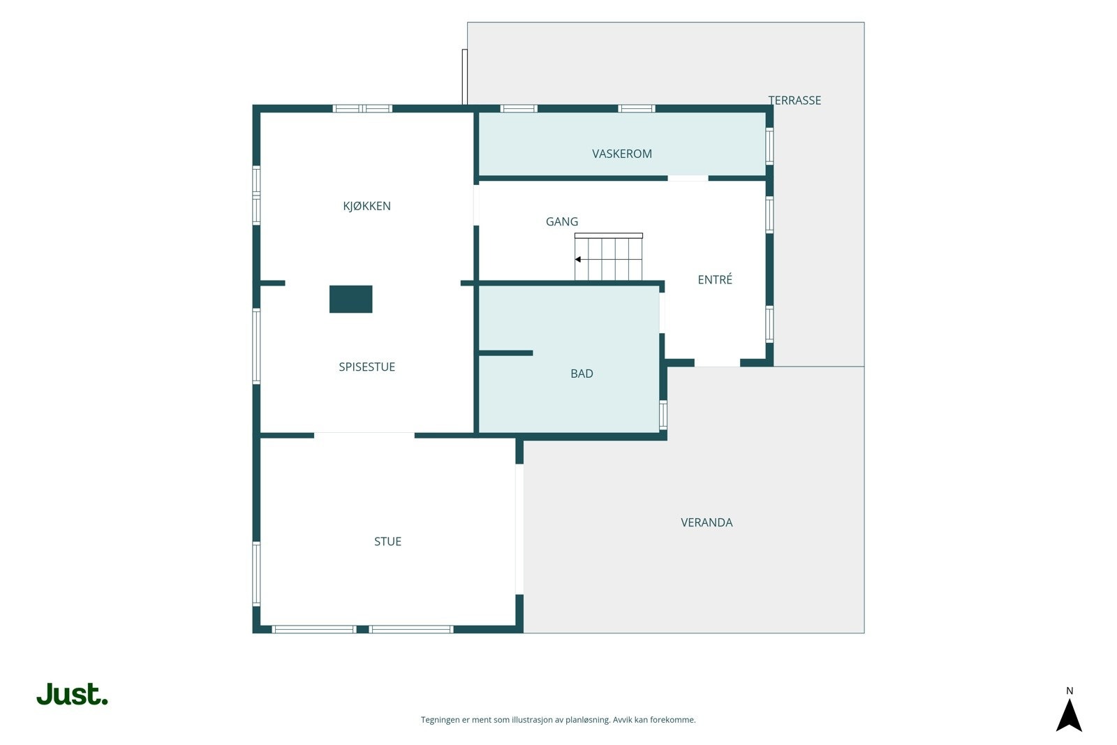 Planskisse hovedplan (2.Etasje)