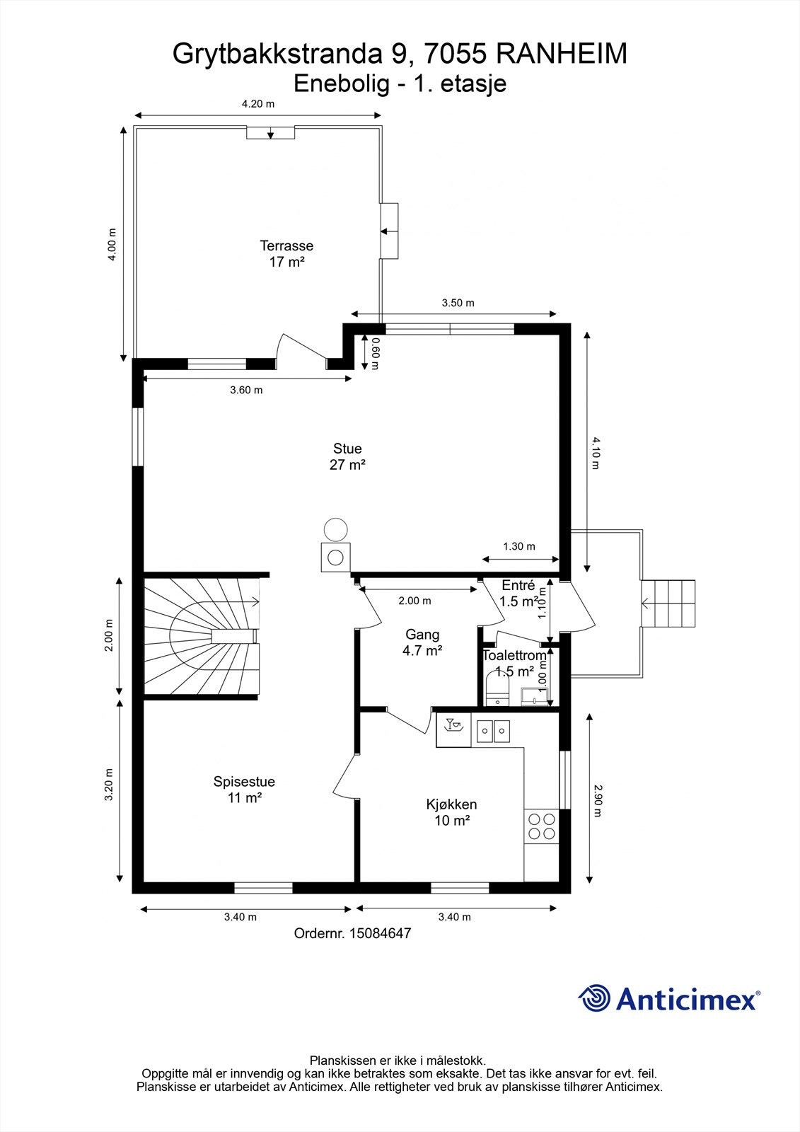 Planskisse 1. etasje. Galleribilde