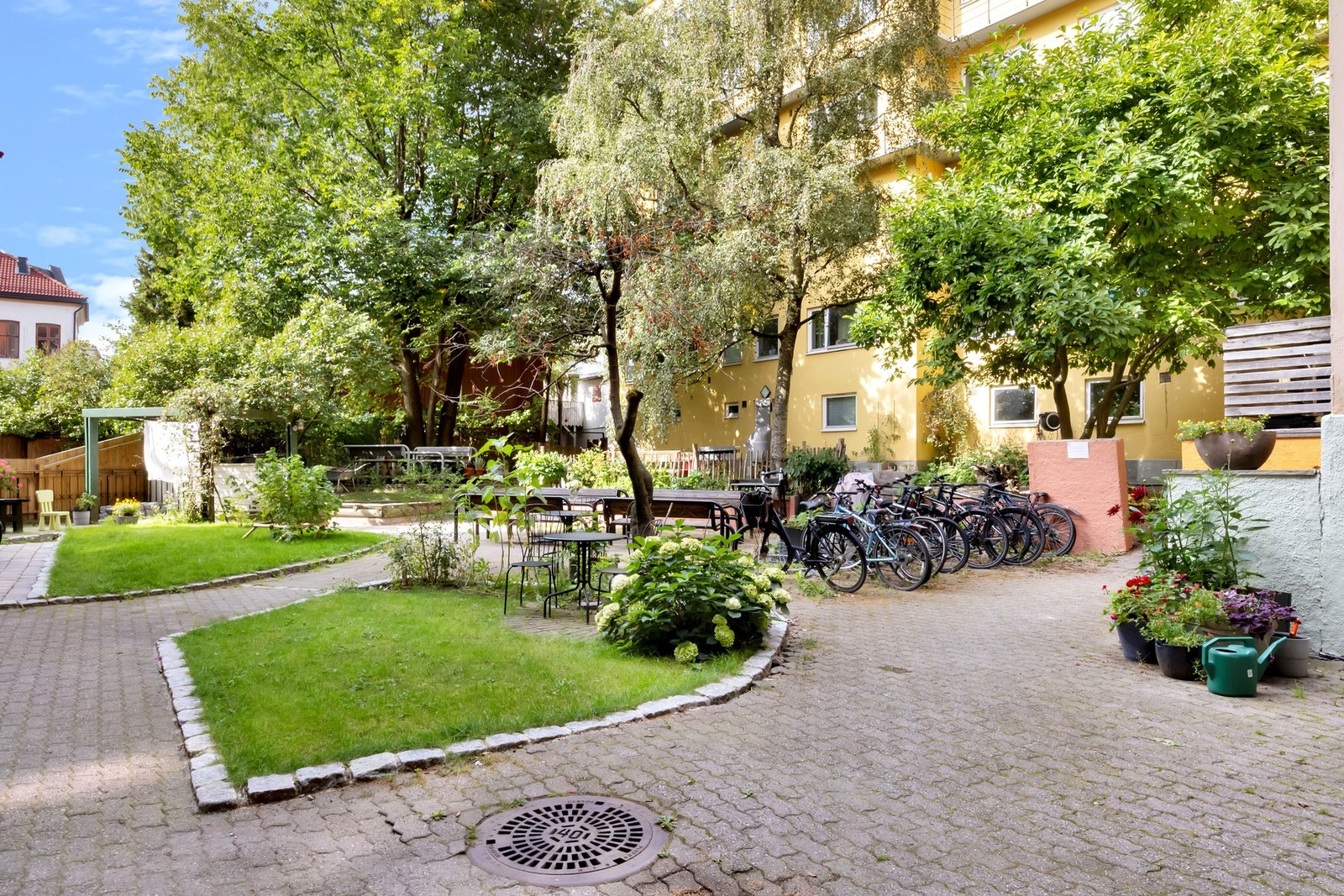 Aksjelaget har en meget koselig bakgård. Galleribilde