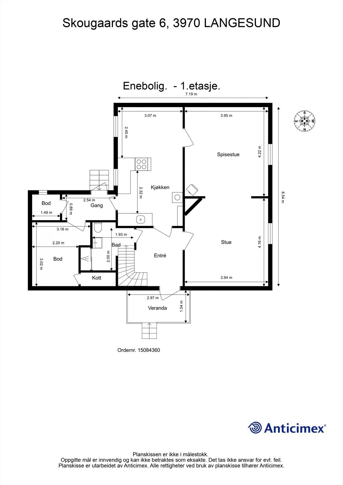 Plantegning 1. etasje Galleribilde