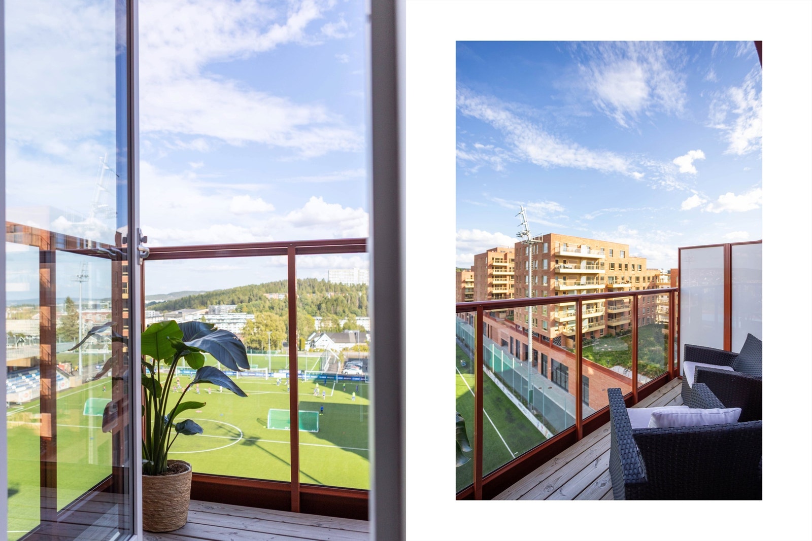 Den østvendte balkongen på ca. 4,3 m² har utgang fra hovedsoverommet. Galleribilde