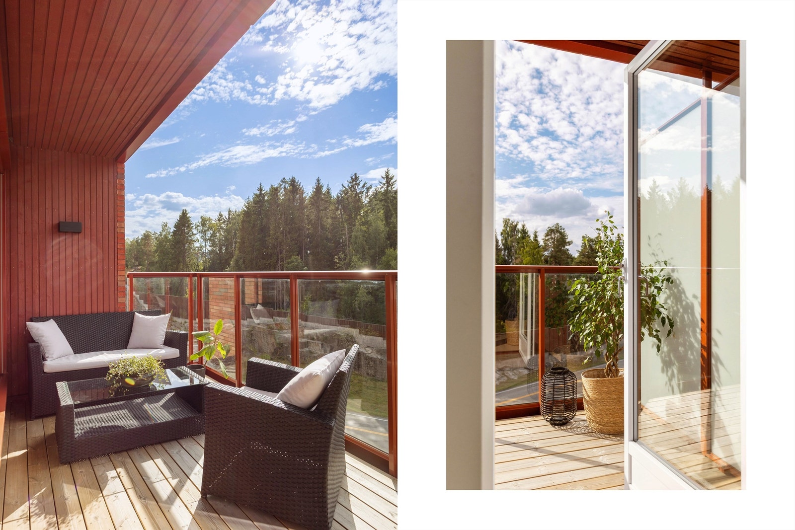 Den vestvendte balkongen på ca. 10,7 m² har god plass til en sittegruppe. Galleribilde