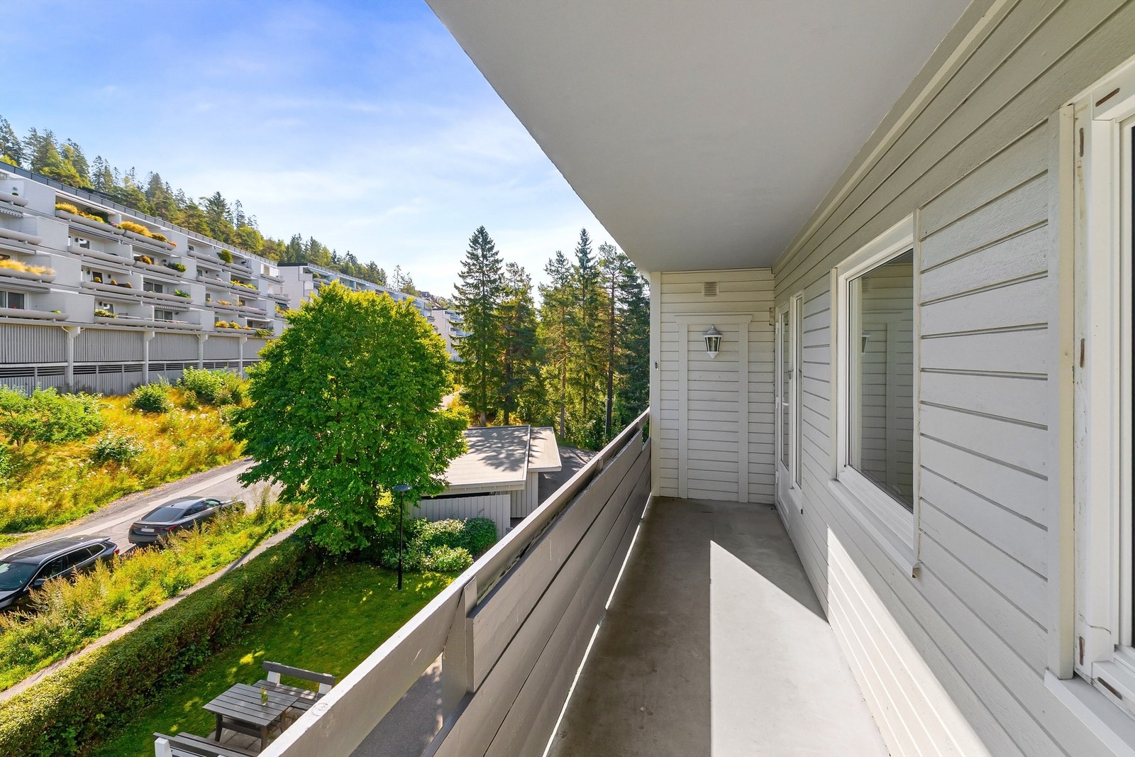 Denne balkongen er målt opp til 7m² Galleribilde