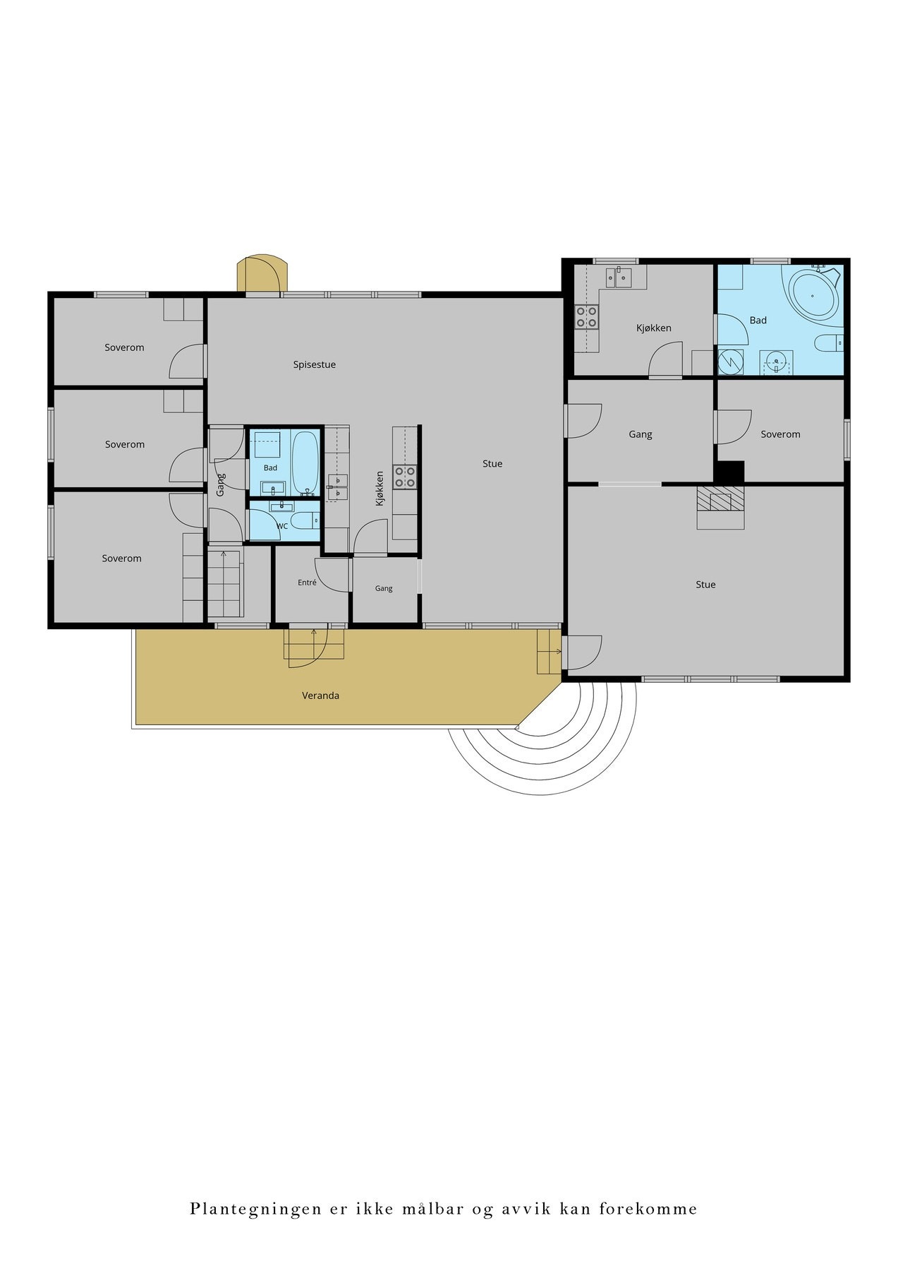 Plantegning første etasje. Galleribilde