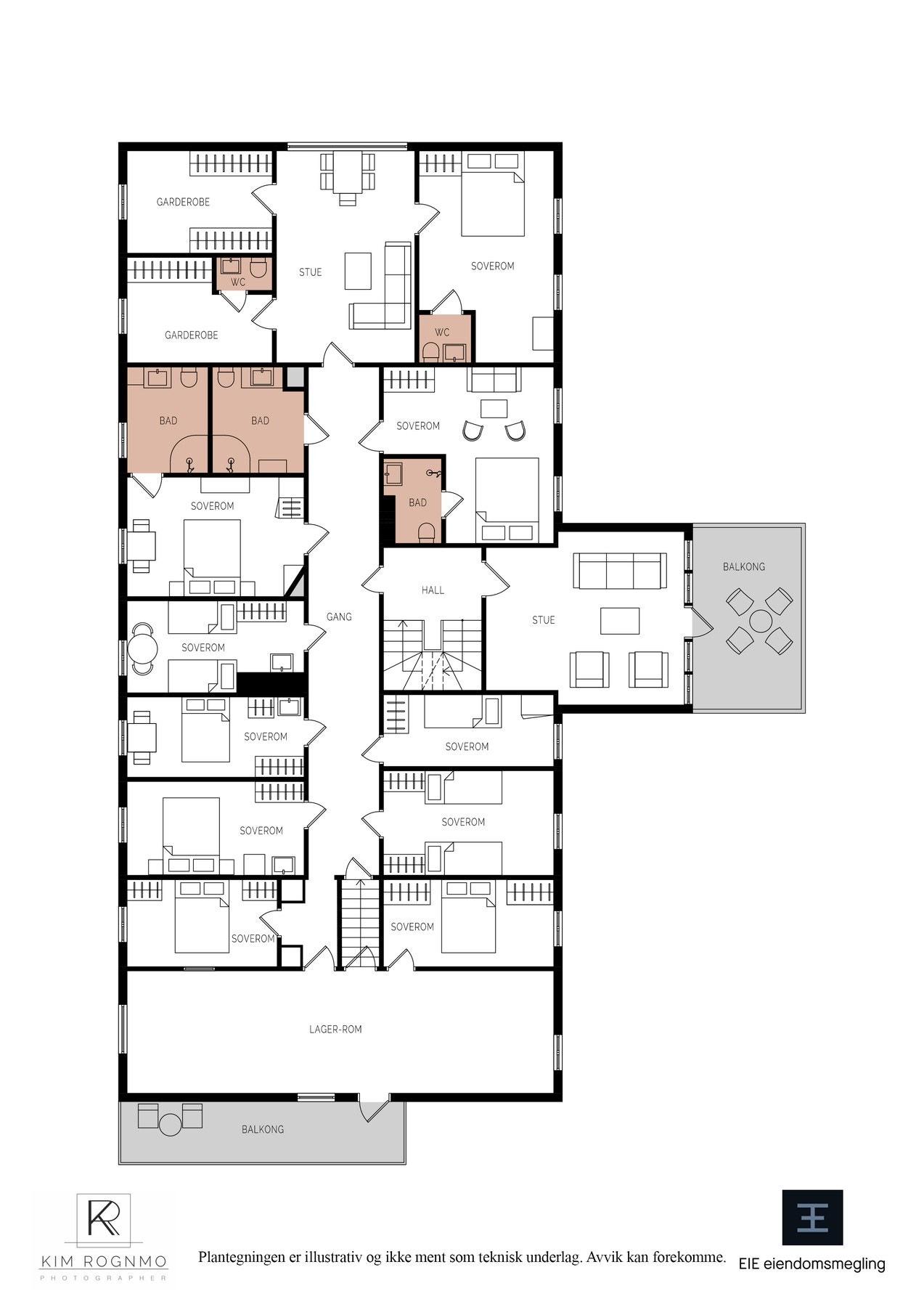 Deler av badene i 2. etasje er gitt TG3 i tilstandsrapporten. Det er også 2 stk uferdige rom i 2. etasje som er gitt TG3 i tilstandsrapporten. Galleribilde
