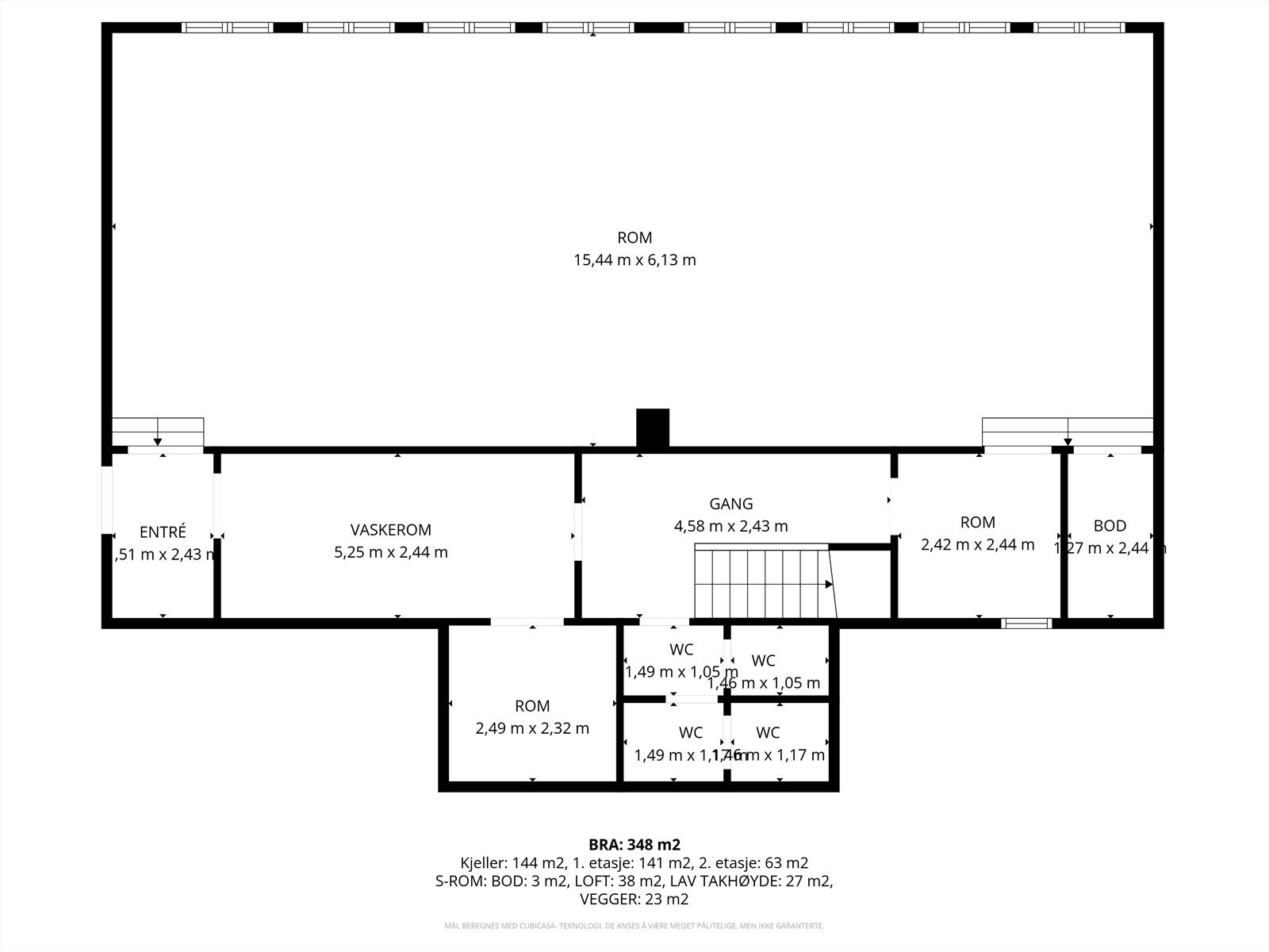 Planteikning 1.etg. Galleribilde
