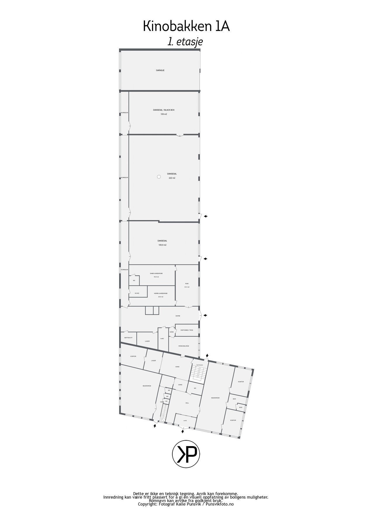 Plantegning Kinobakken 1A - 2D - 1etasje Galleribilde