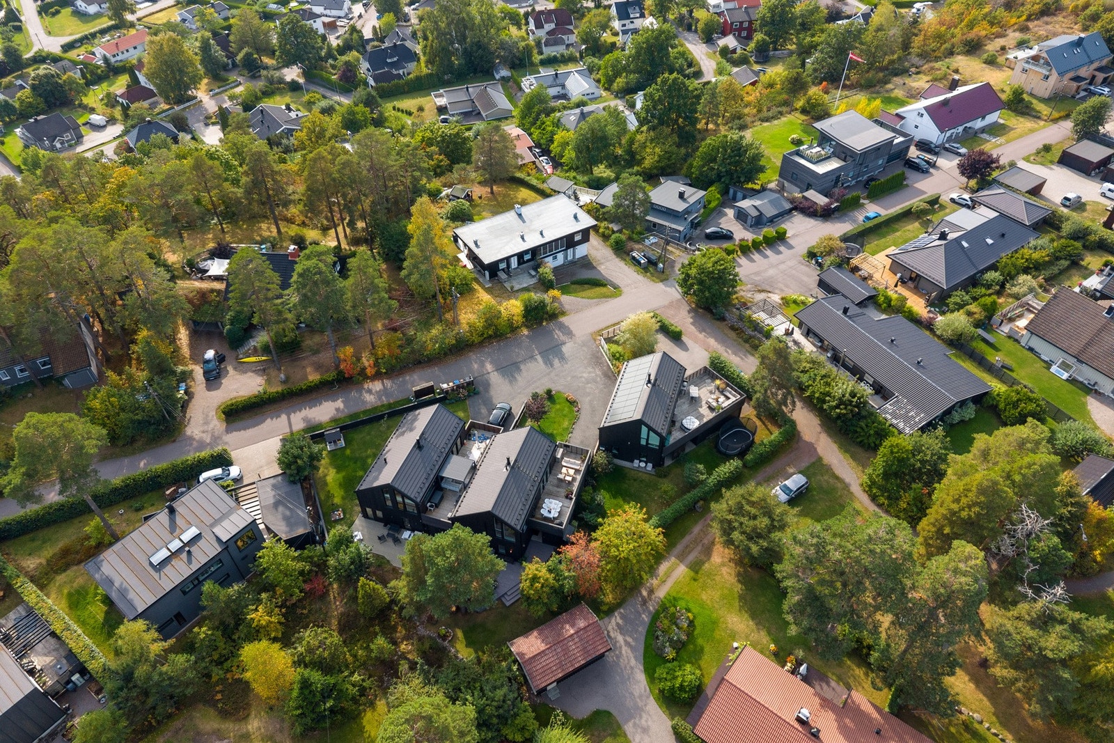 Dronefoto nærområde. Galleribilde