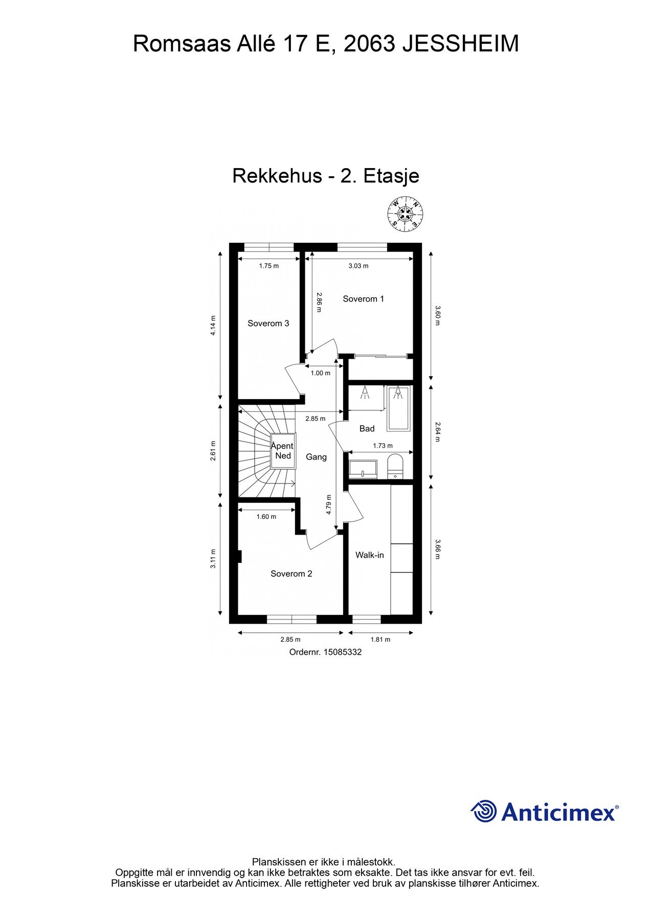 Plantegning 2.etajse. Galleribilde