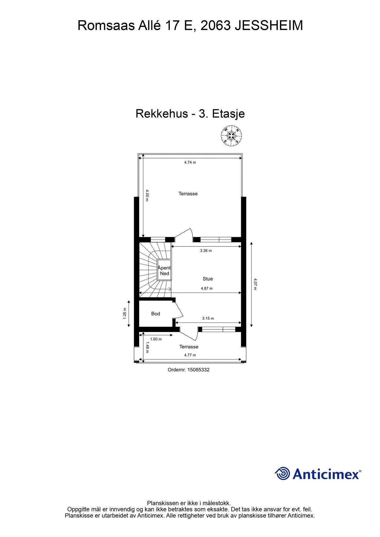 Plantegning 3. etasje. Galleribilde