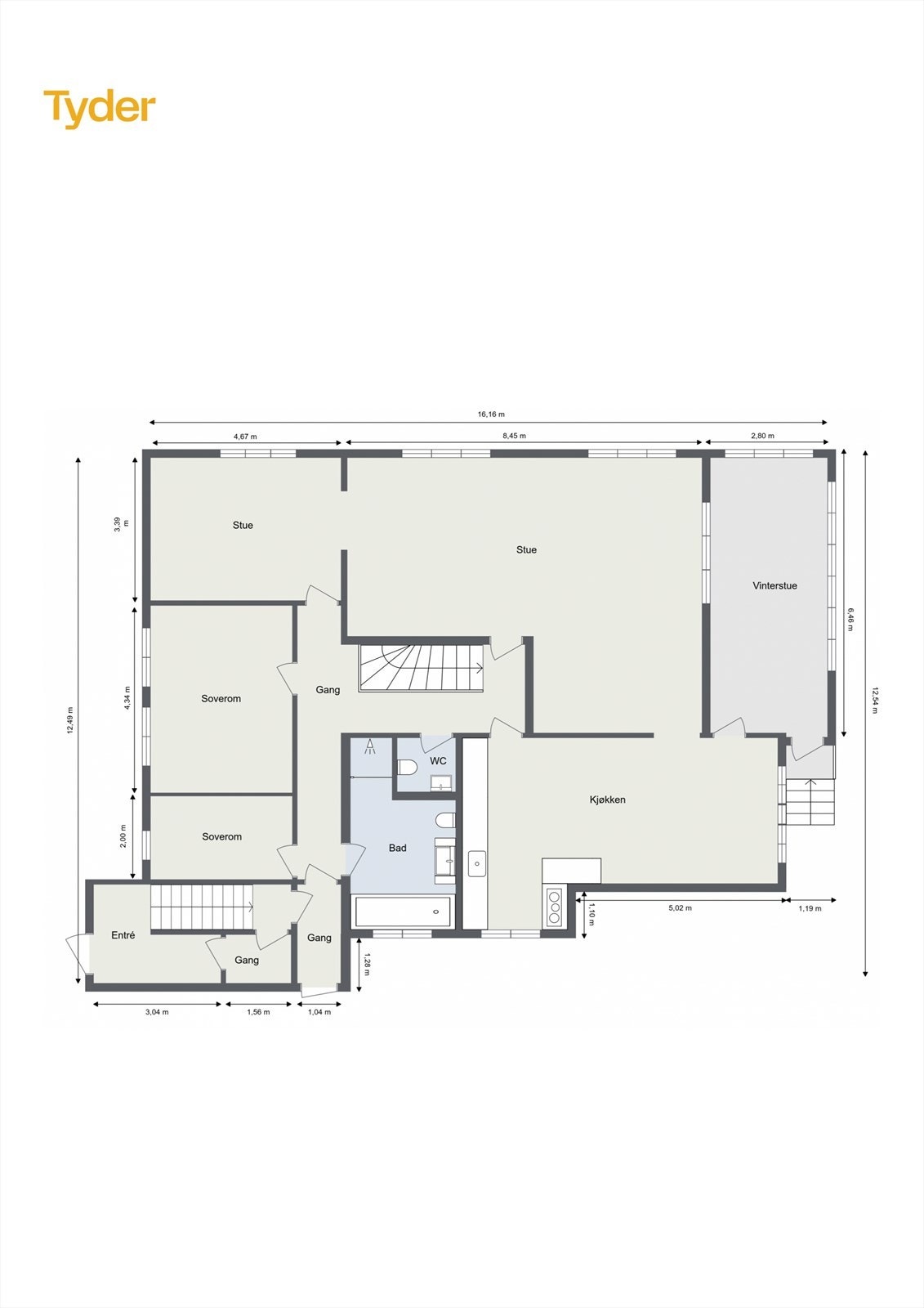 Plantegning 1. Etasje Galleribilde