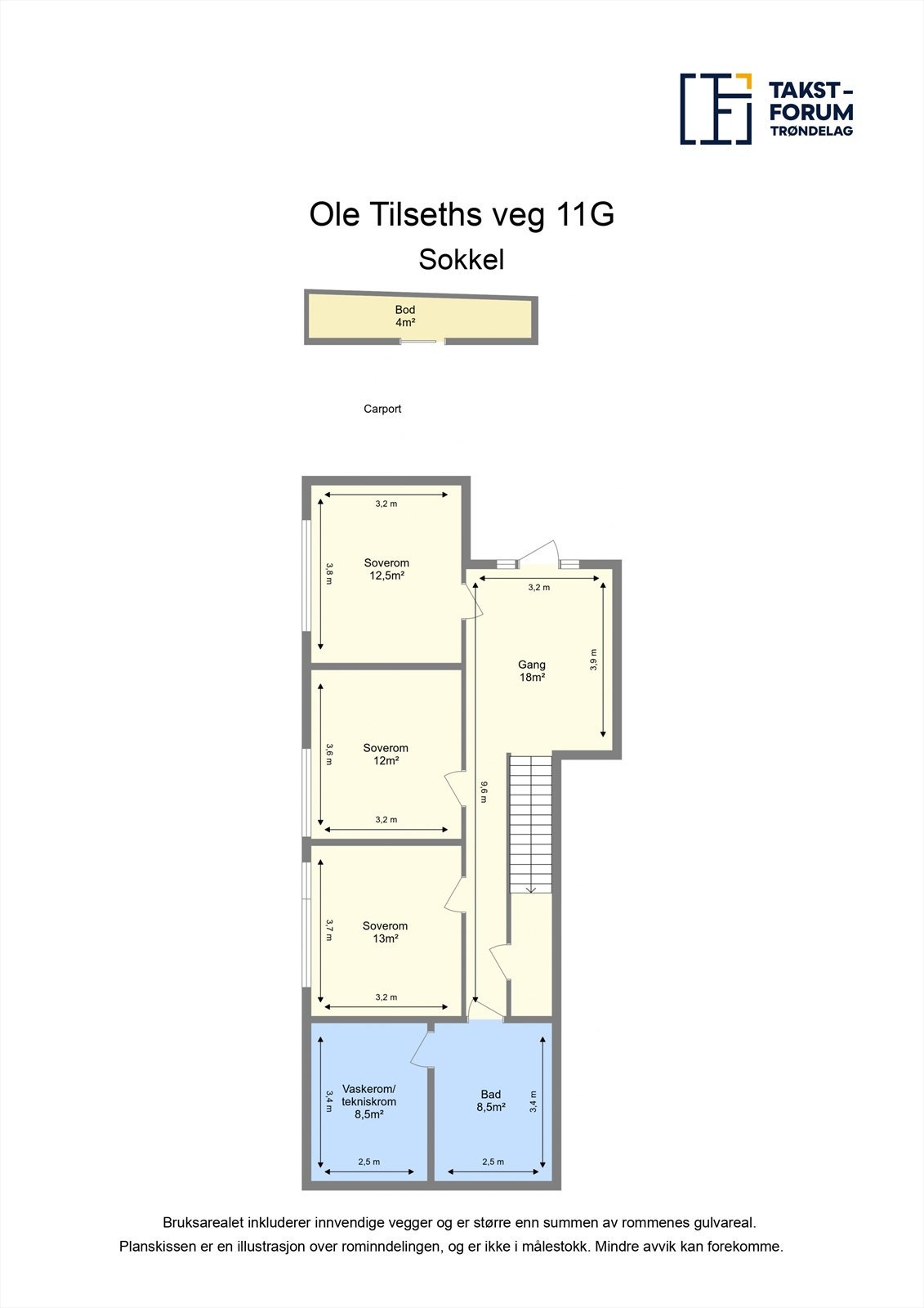Planskisse sokkel. Galleribilde