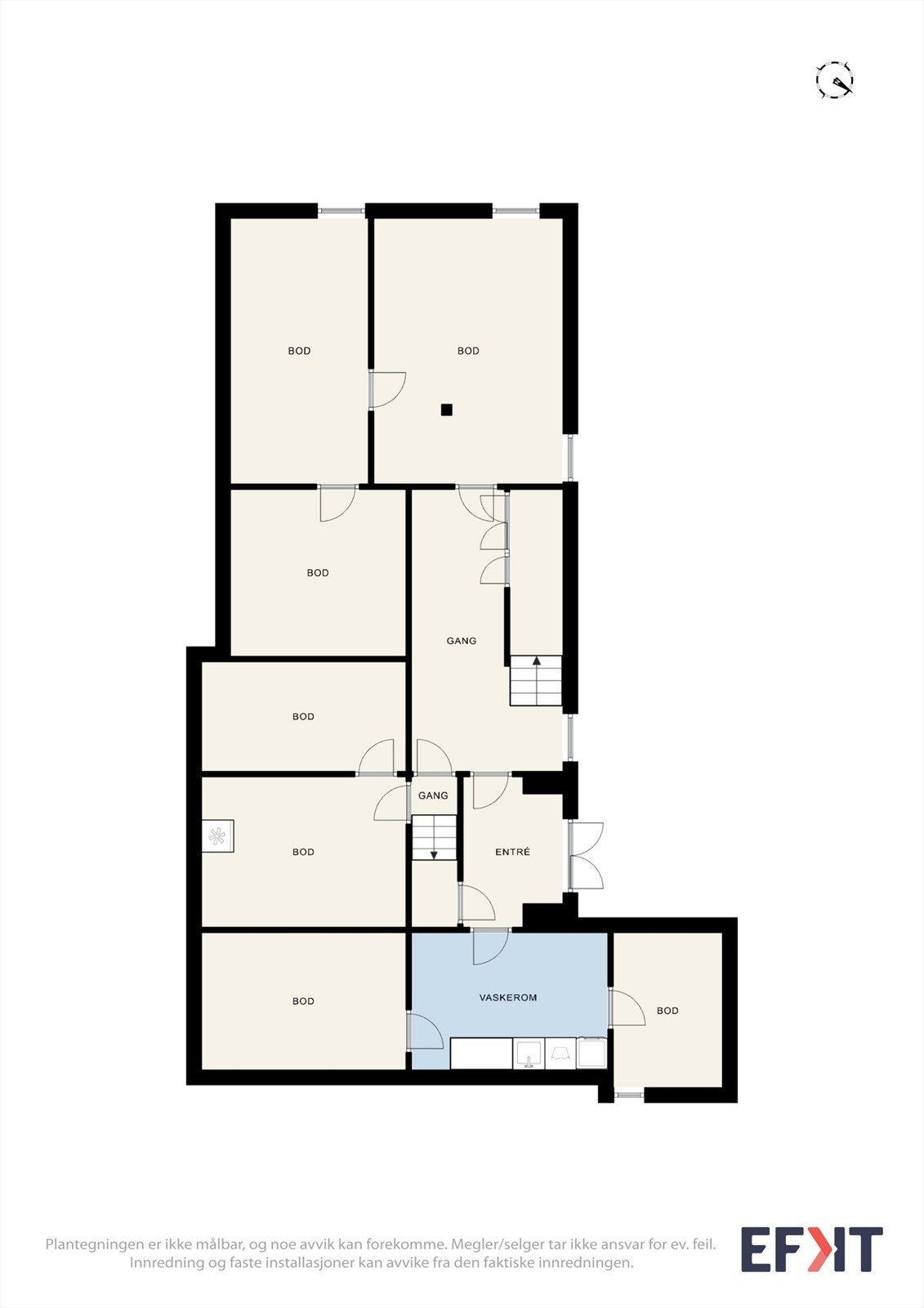 Plantegning u. etg. Galleribilde