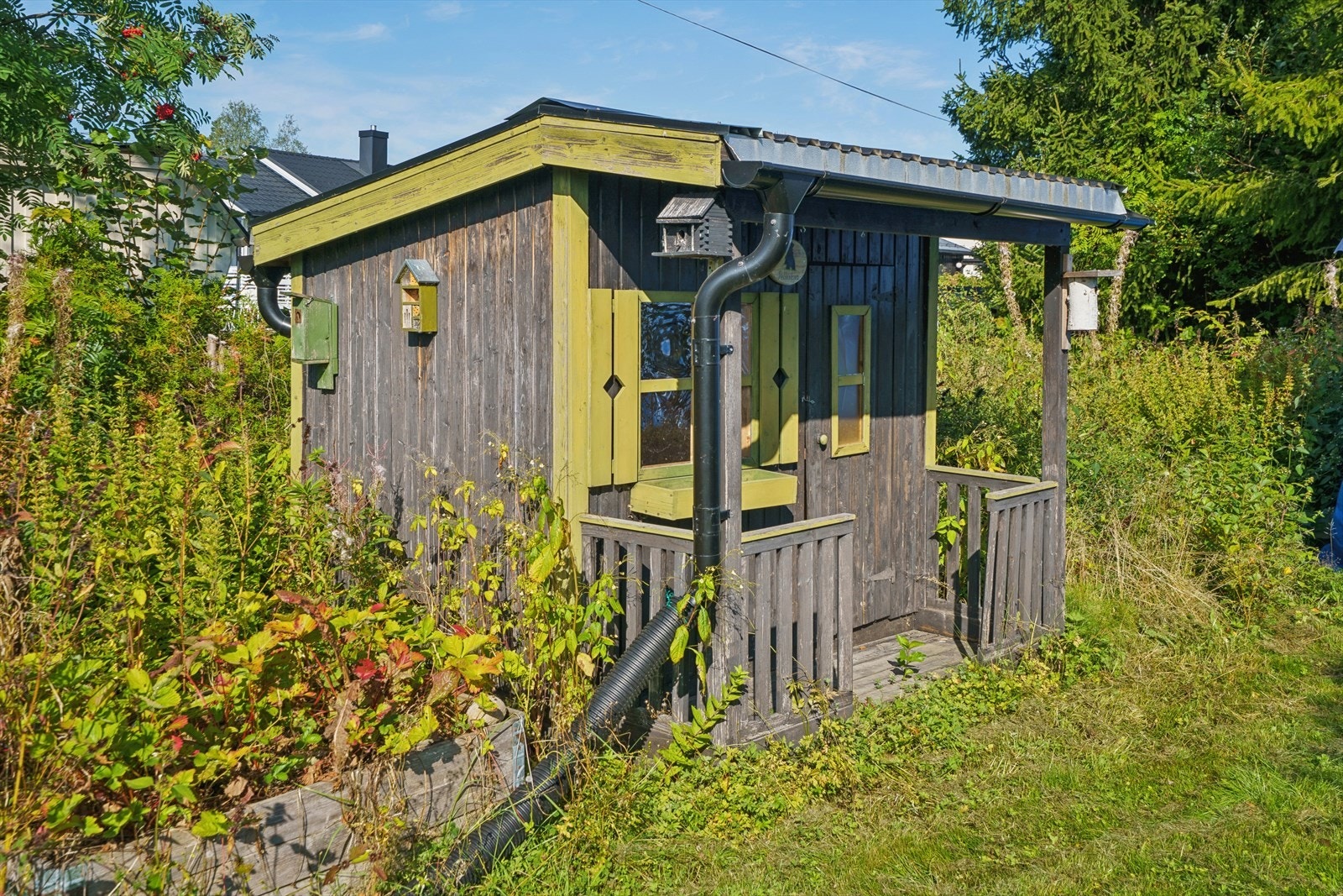 I hagen finnes også et redskapsskjul. Galleribilde